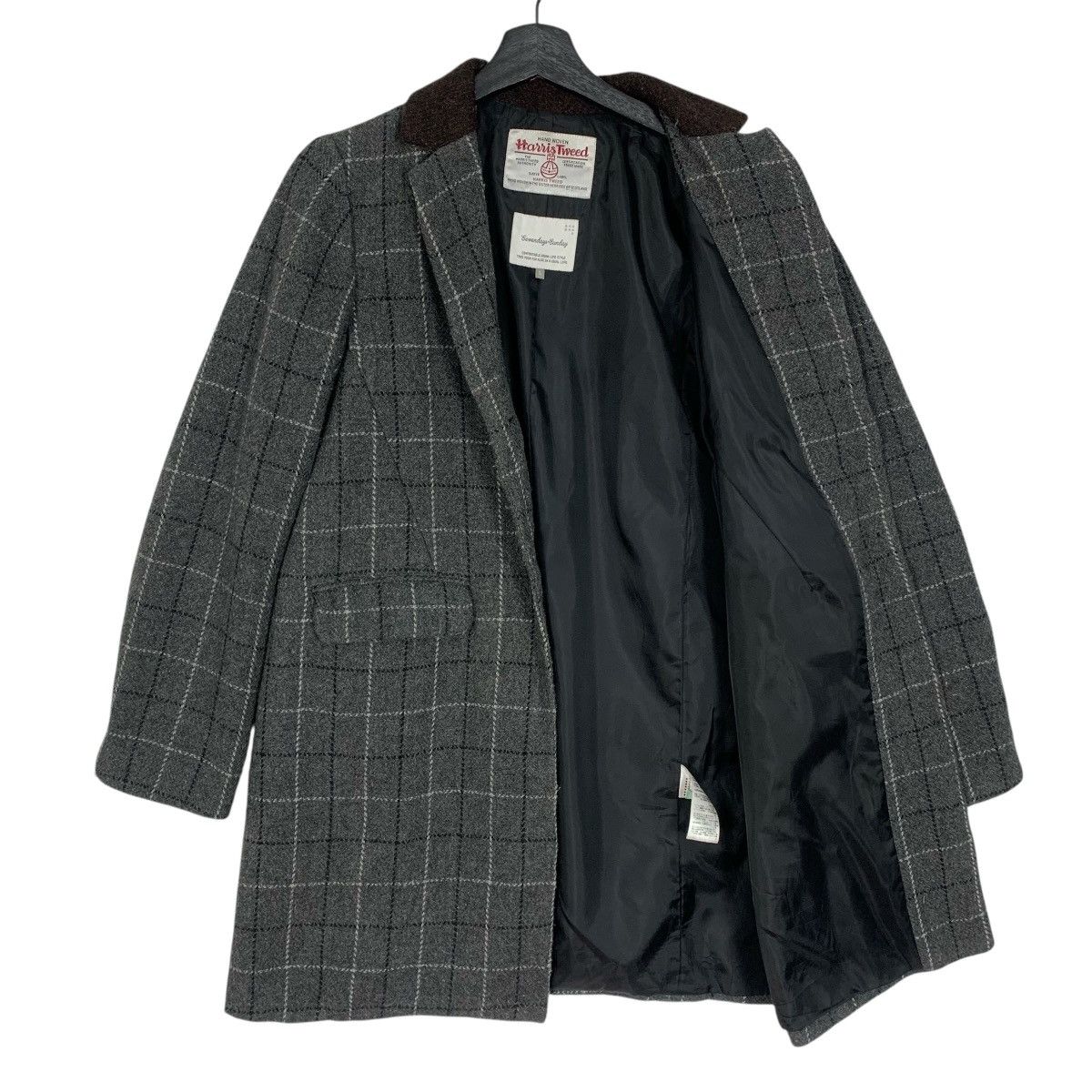 Designer × Harris Tweed × Japanese Brand Harris Tweed Sevendays:Sunday Designer Luxury Long Coat Size US M / EU 48-50 / 2 - 4 Thumbnail