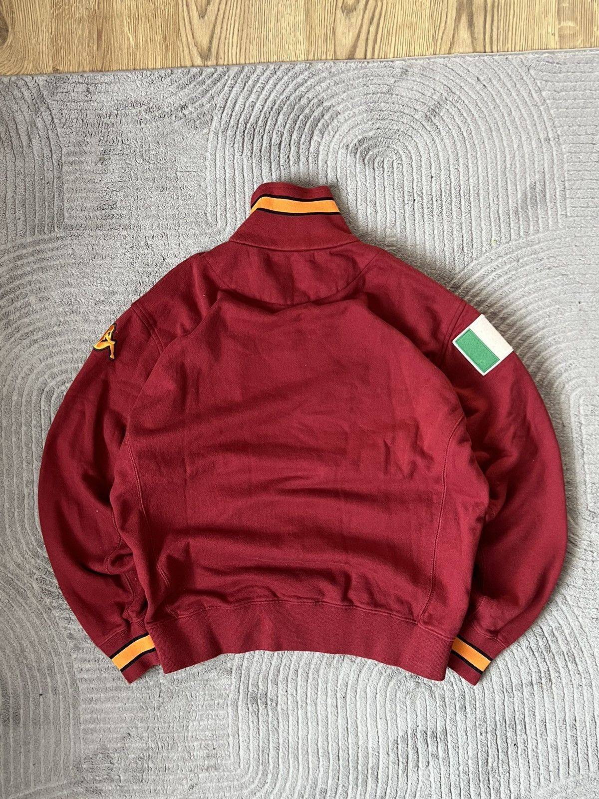 Kappa Vintage Kappa AS Roma Quarter-Zip Sweatshirt 00-x SPQR Size US L / EU 52-54 / 3 - 4 Thumbnail