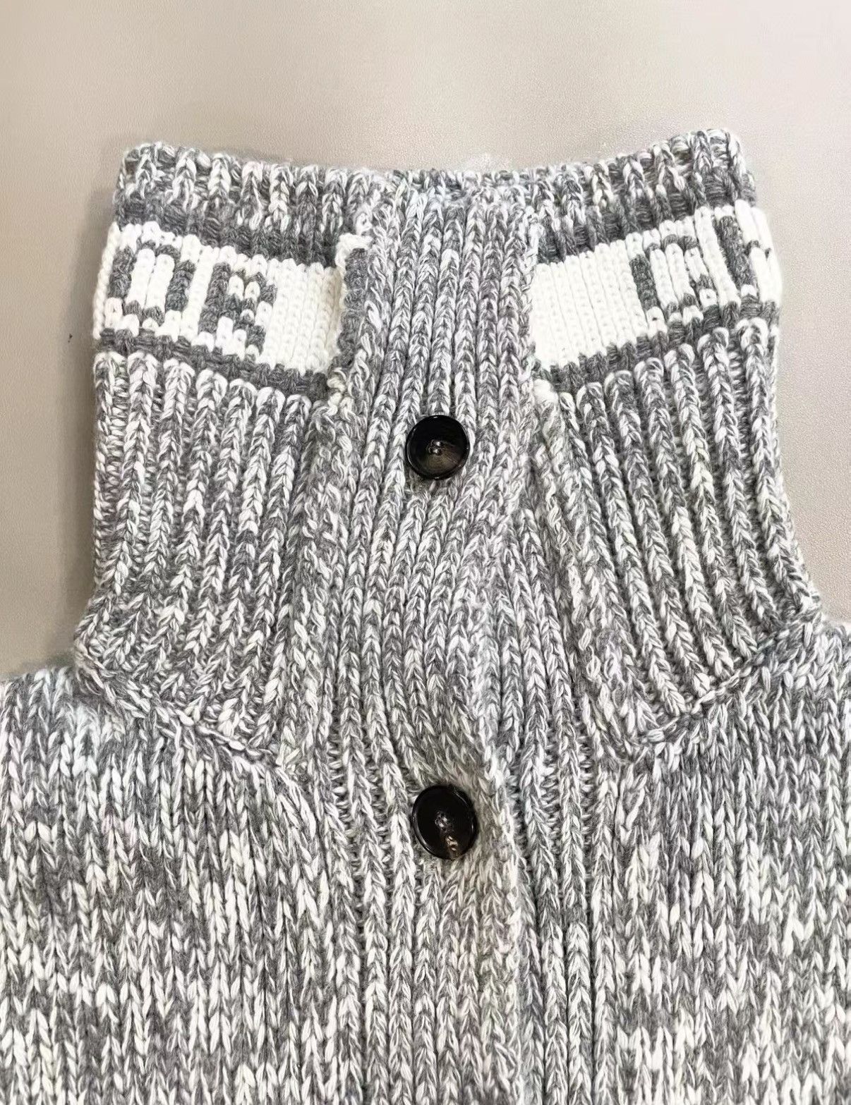Dior Dior Classic Heather Grey Mid-Length Cashmere Cardigan J33 Size XXS / US 00 / IT 34 - 3 Thumbnail