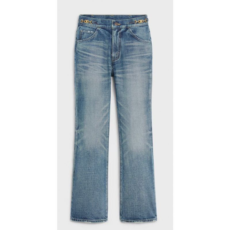 Celine Celine Flared Surf Jeans 🔥 Black Ice Rinse Denim