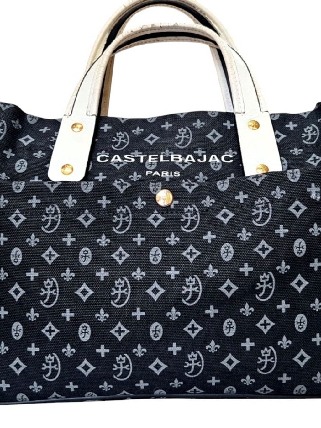 Jean Charles De Castelbajac Castelbajac Monogram Denim/ Leather Tote Size ONE SIZE - 13 Thumbnail
