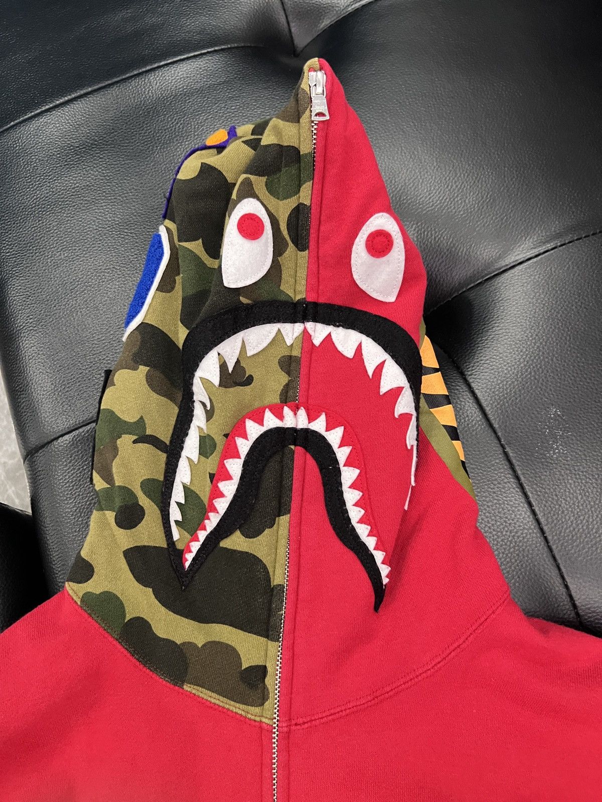 Bape A Bathing Ape Shark Camo Full Zip Hoodie Size US L / EU 52-54 / 3 - 4 Thumbnail