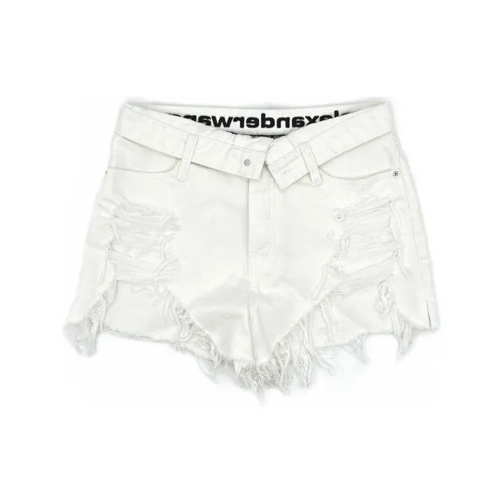 Alexander Wang Alexander Wang Women's Distressed Flag Denim Shorts - Size 29" - 2 Thumbnail