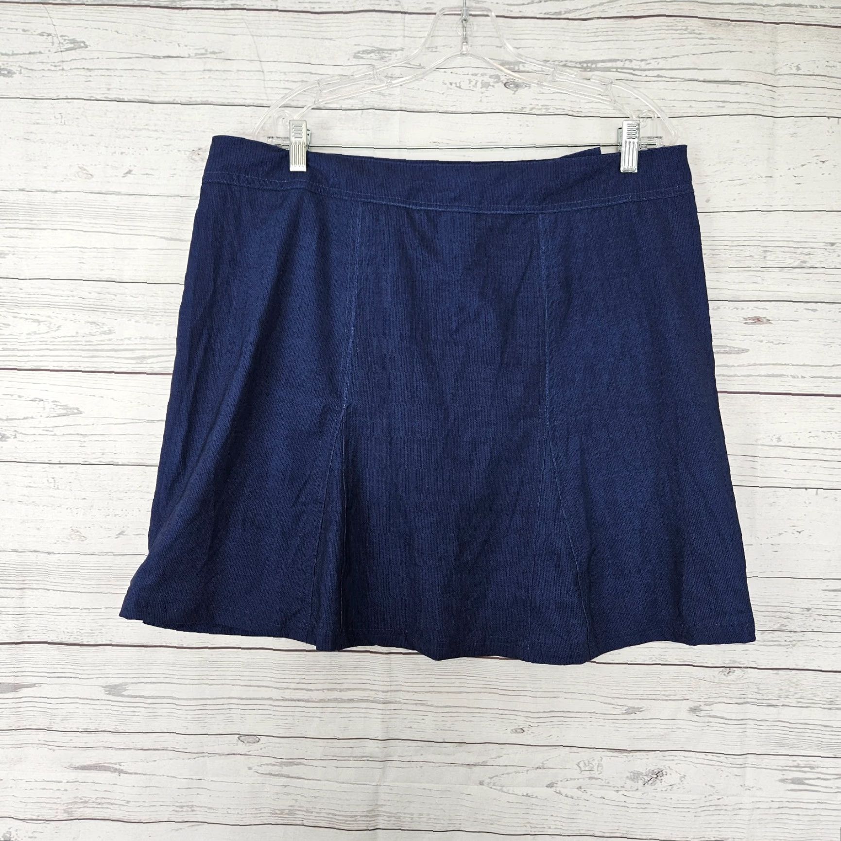 Vintage Rip Skirt Womens Wrap Skirt XL Solid Blue Pockets Short Length Size 40" / US 18 - 3 Thumbnail