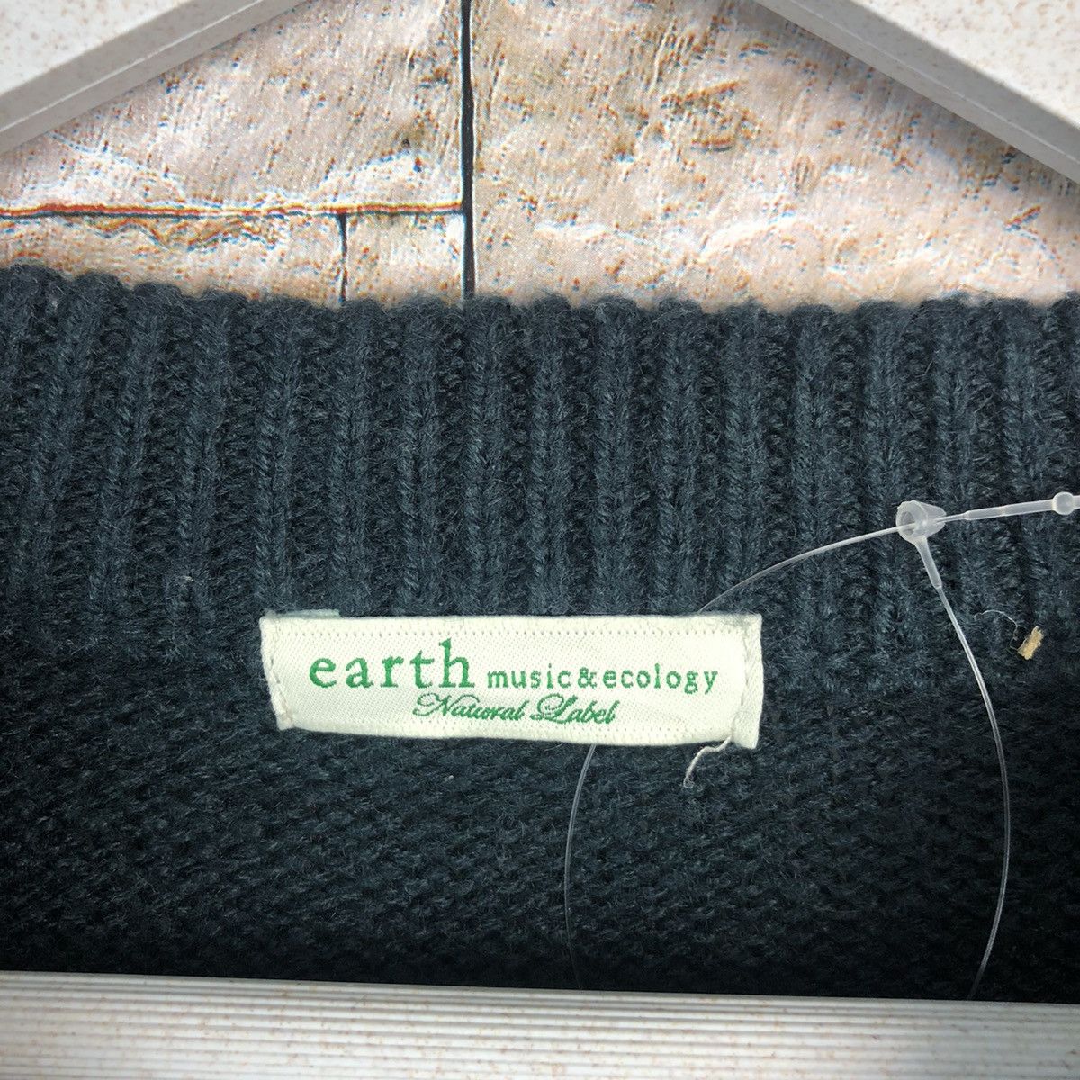 Homespun Knitwear × Japanese Brand Earth Music Dark Green cable Knitwear vintage #A899 Size US L / EU 52-54 / 3 - 9 Thumbnail