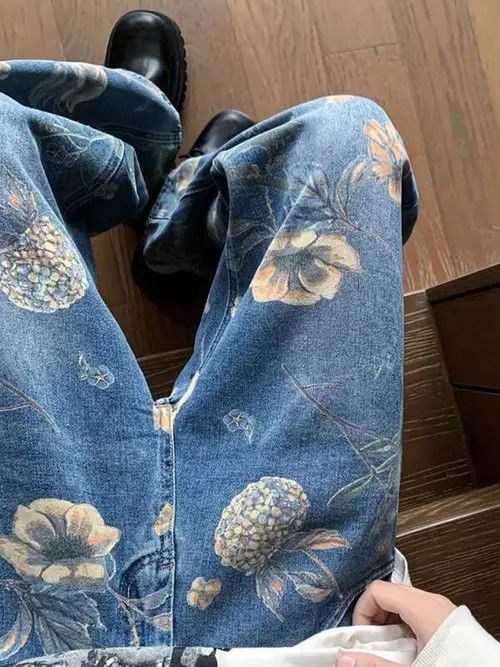 Jean Fuyuka x Kanno Vintage Unique Printed Jeans Loose Fit Size US 32 / EU 48 - 3 Thumbnail