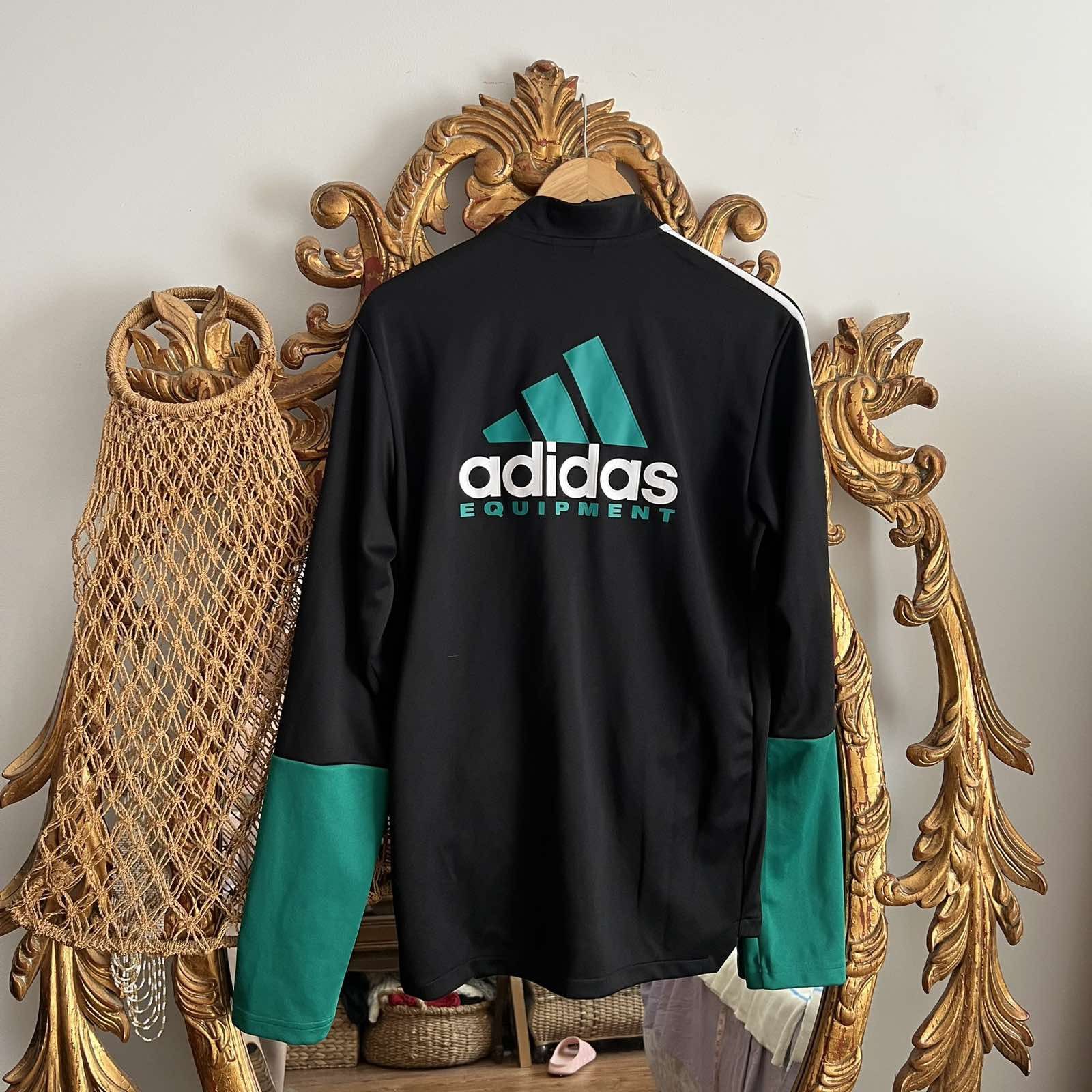 Adidas Mens Adidas Equipment Celtic Football Jacket Black Sz M Size US M / EU 48-50 / 2 - 1 Thumbnail