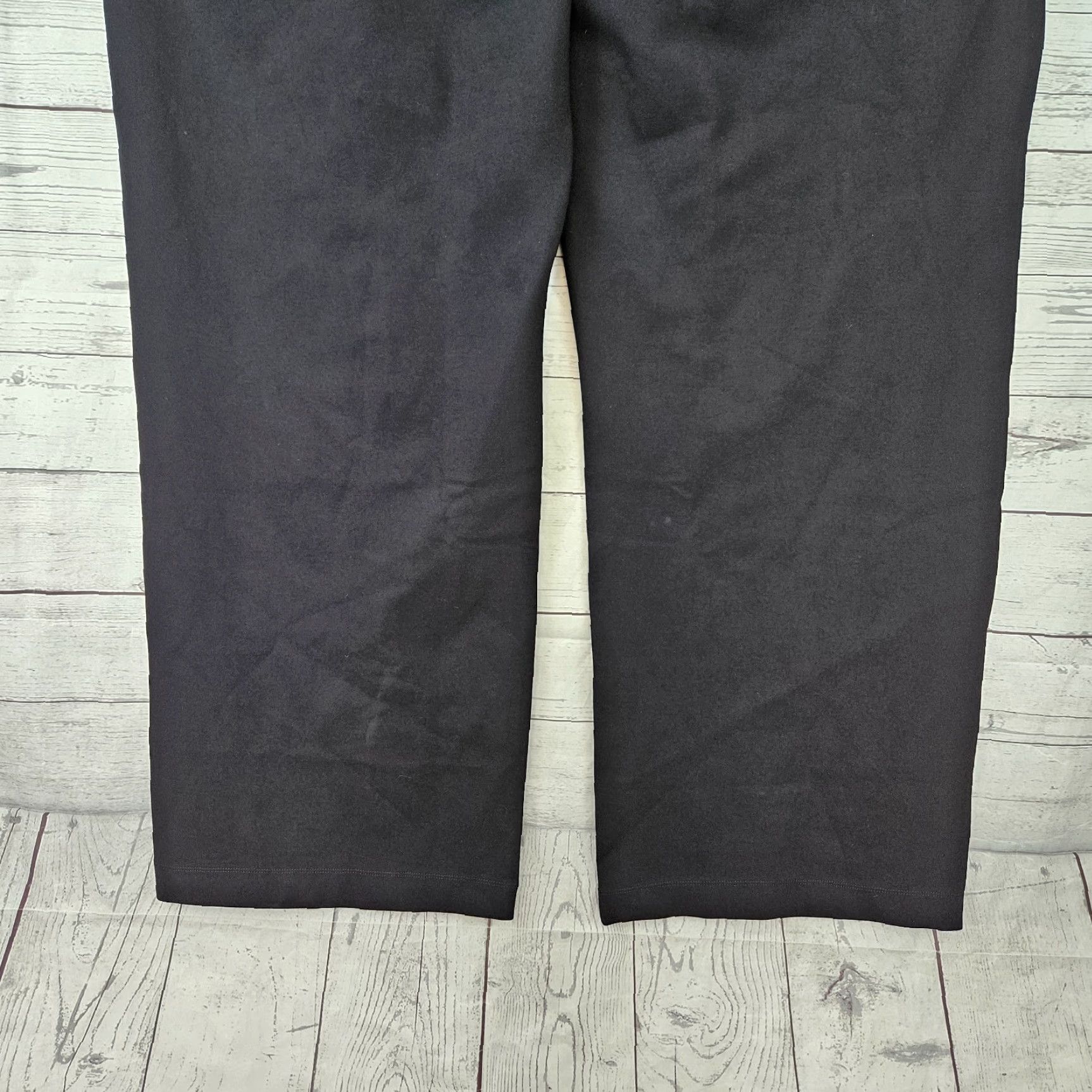 Soft Surroundings VINTAGE? No — Soft Surroundings Womens Pull On Ponte Pants Black 3X Wide-Leg High Rise Dress Pants Size 40" / US 18 - 5 Thumbnail