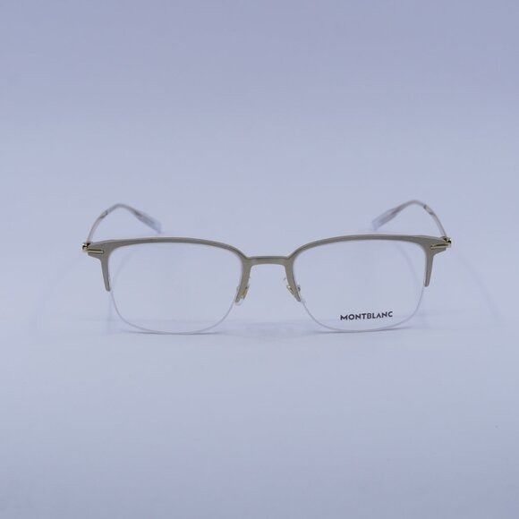 Montblanc Montblanc MB0234OK 001 Eyeglasses Gold 52mm Square Frame Size ONE SIZE - 4 Thumbnail
