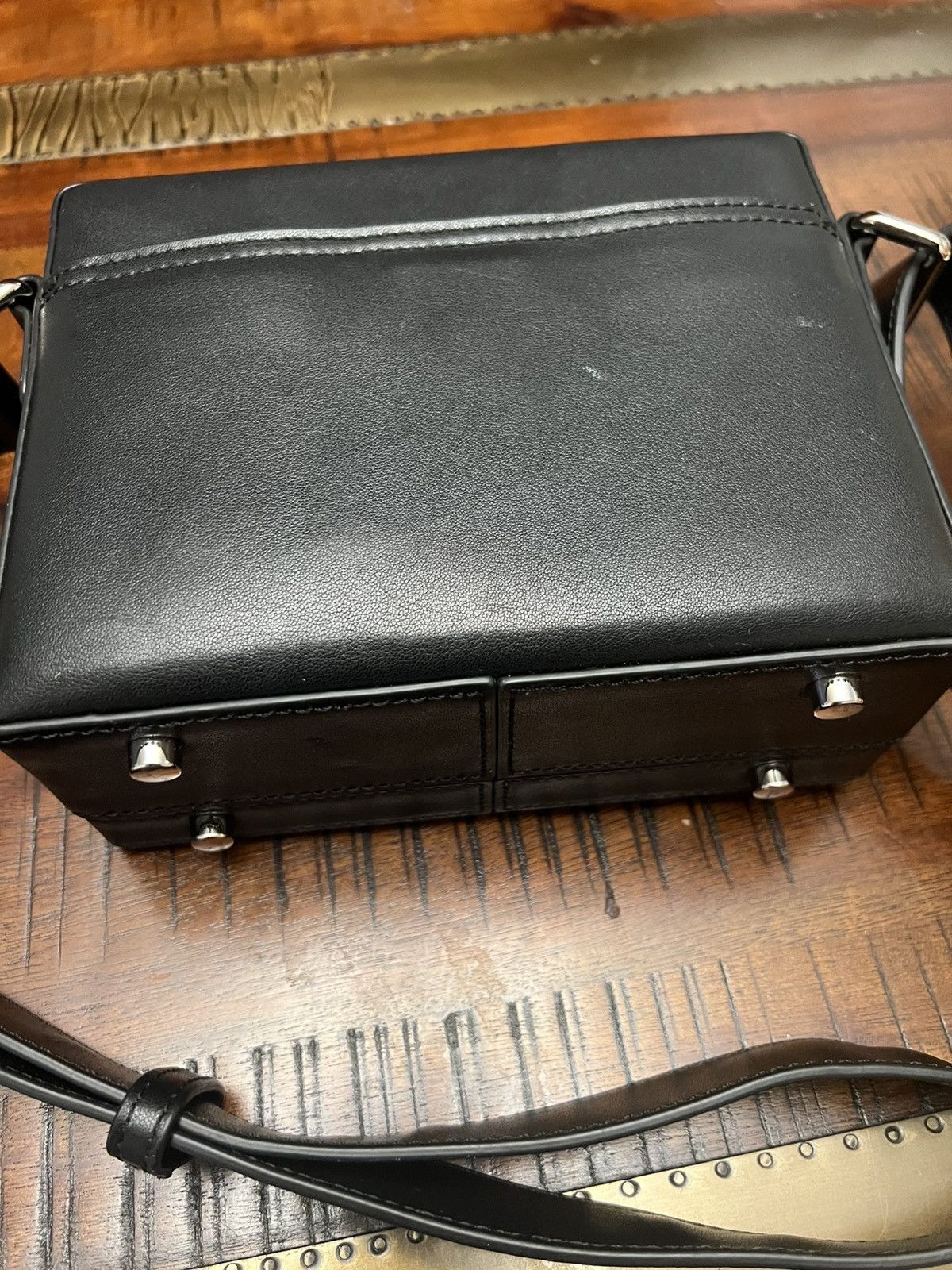 Brandon Blackwood Brandon Blackwood Black Leather Crossbody Bag Size ONE SIZE - 3 Thumbnail