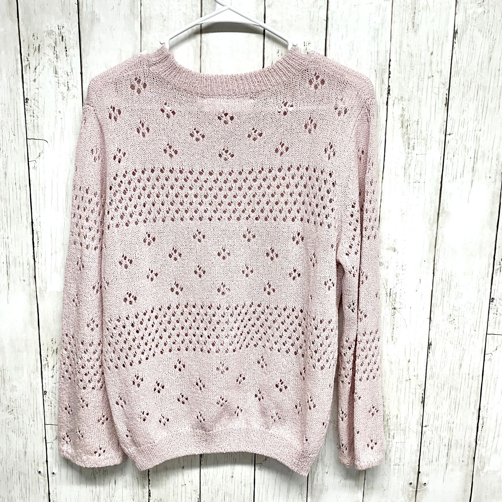 ASTR The Label ASTR The Label Sweater Pink Lavender Belle Pointelle Floral Size M / US 6-8 / IT 42-44 - 6 Thumbnail