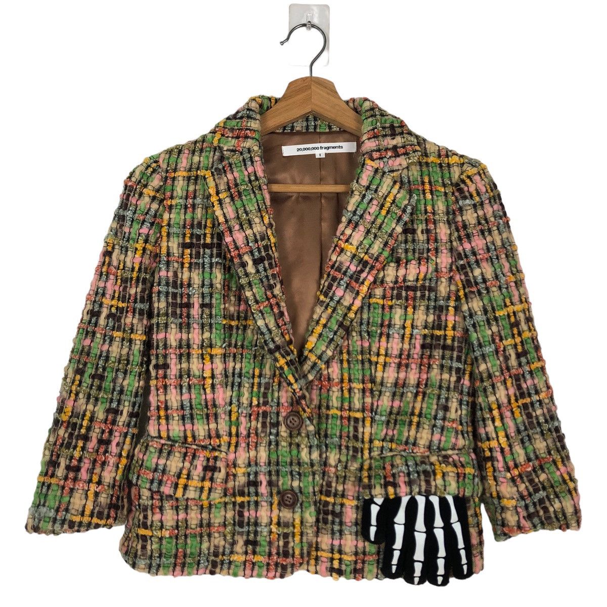 Japanese Brand 🔥RARE 20,000,000 FRAGMENTS TWEED JACKET MADE IN JAPAN Size M / US 6-8 / IT 42-44 - 2 Thumbnail