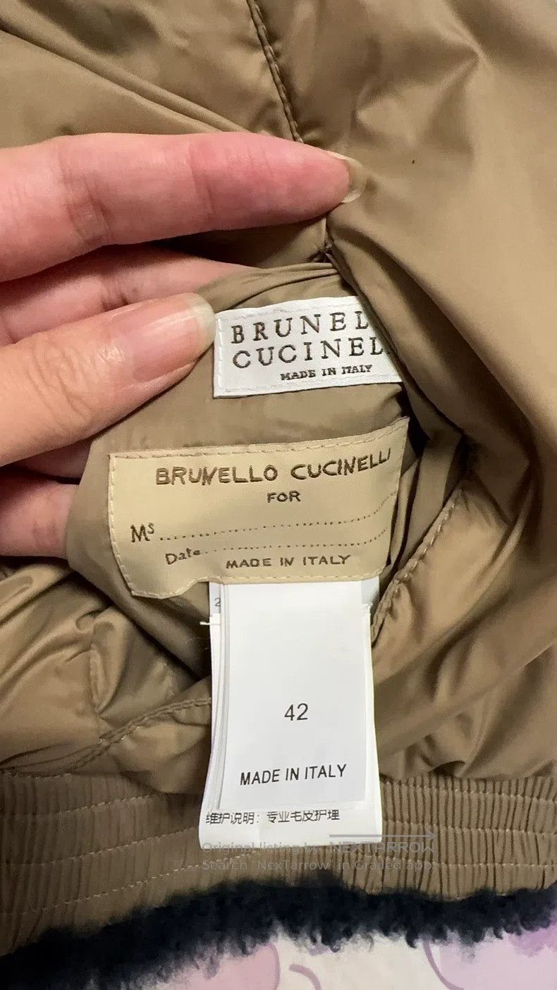 Brunello Cucinelli Brunello Cucinelli Lamb Fur Vest, Deep Blue Hooded Size S / US 4 / IT 40 - 4 Thumbnail