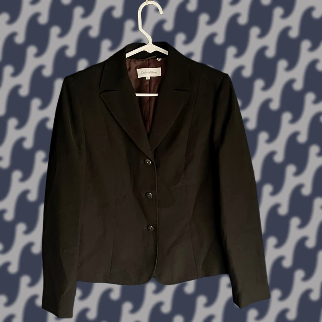 Calvin Klein Calvin Klein Blazer 3 Button Womens Black Size 6 Suit Jacket Preppy Size M / US 6-8 / IT 42-44 - 1 Thumbnail