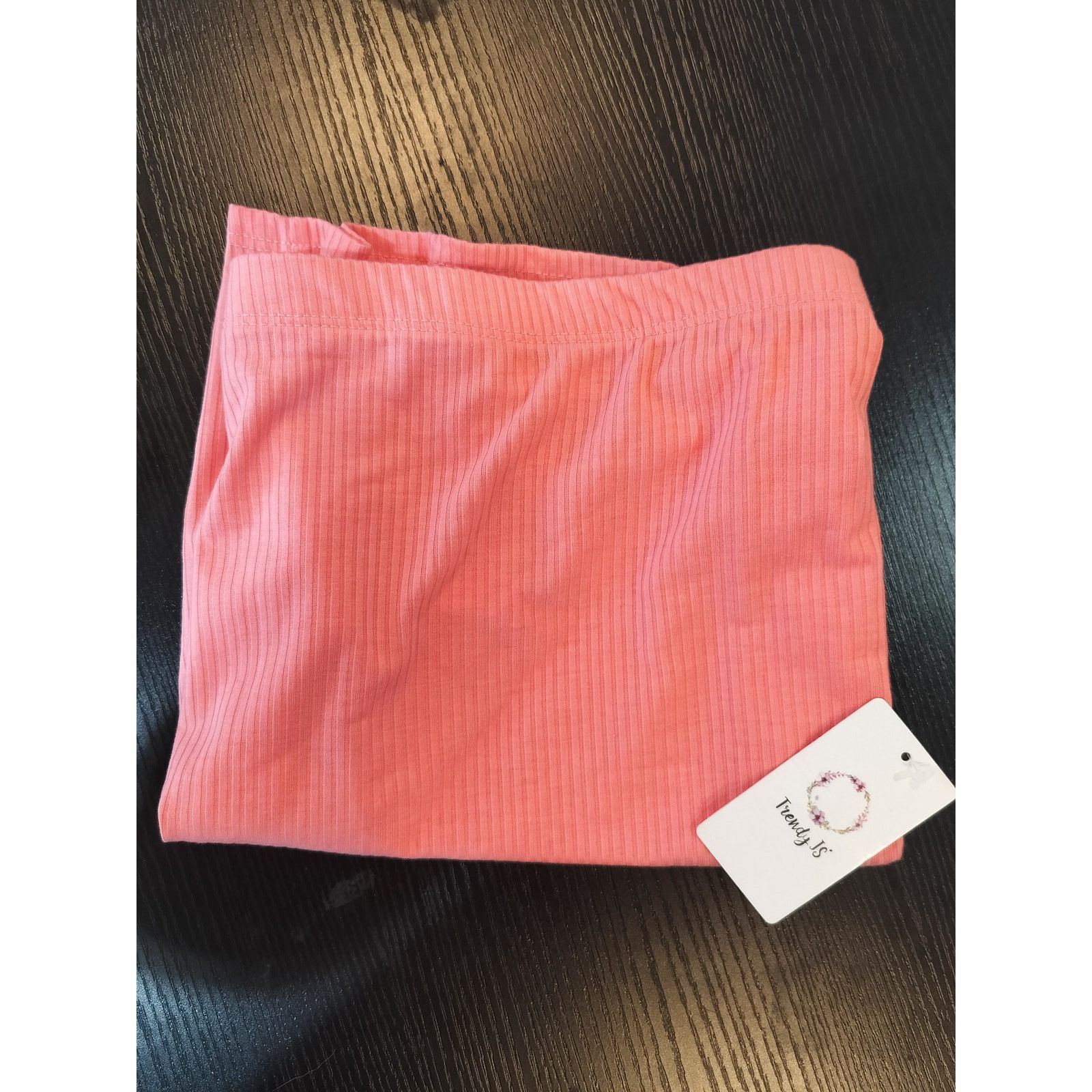 Other Trendy JS Coral Ribbed Off Shoulder Top Women’s M Stretch Size M / US 6-8 / IT 42-44 - 4 Thumbnail