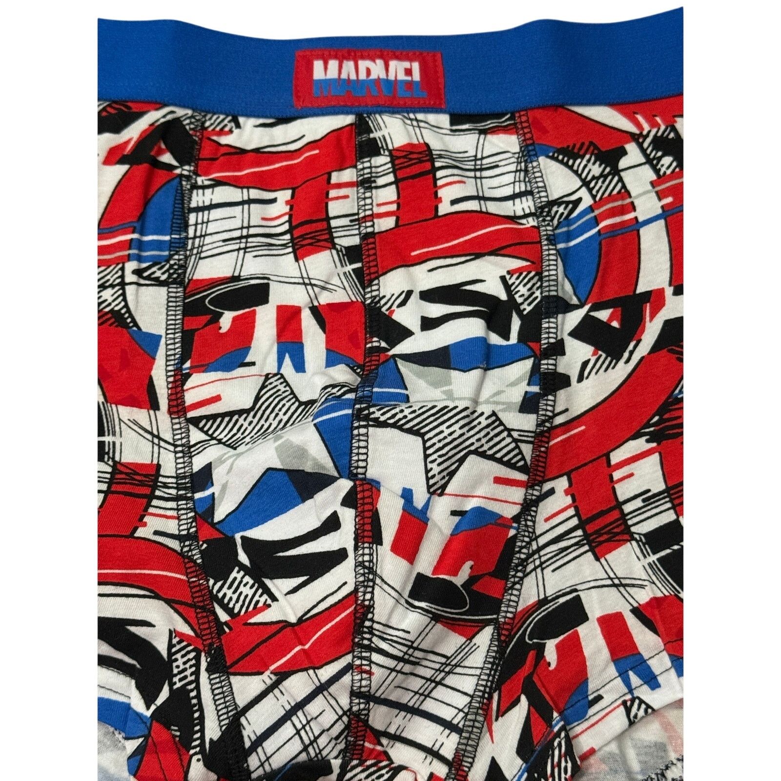 Marvel Comics Marvel Captain America Allover Shield Short Boxer Briefs L Size ONE SIZE - 2 Thumbnail