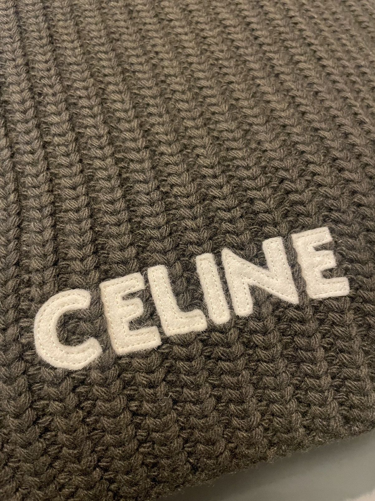Celine Celine scarf. Wool. Olive Green. Size ONE SIZE - 2 Thumbnail