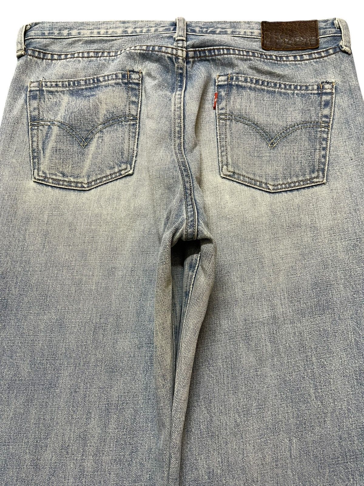 Levi's Vintage Y2K Levis 503 Blue Faded Wash Distress Loose Jeans Size US 32 / EU 48 - 5 Thumbnail