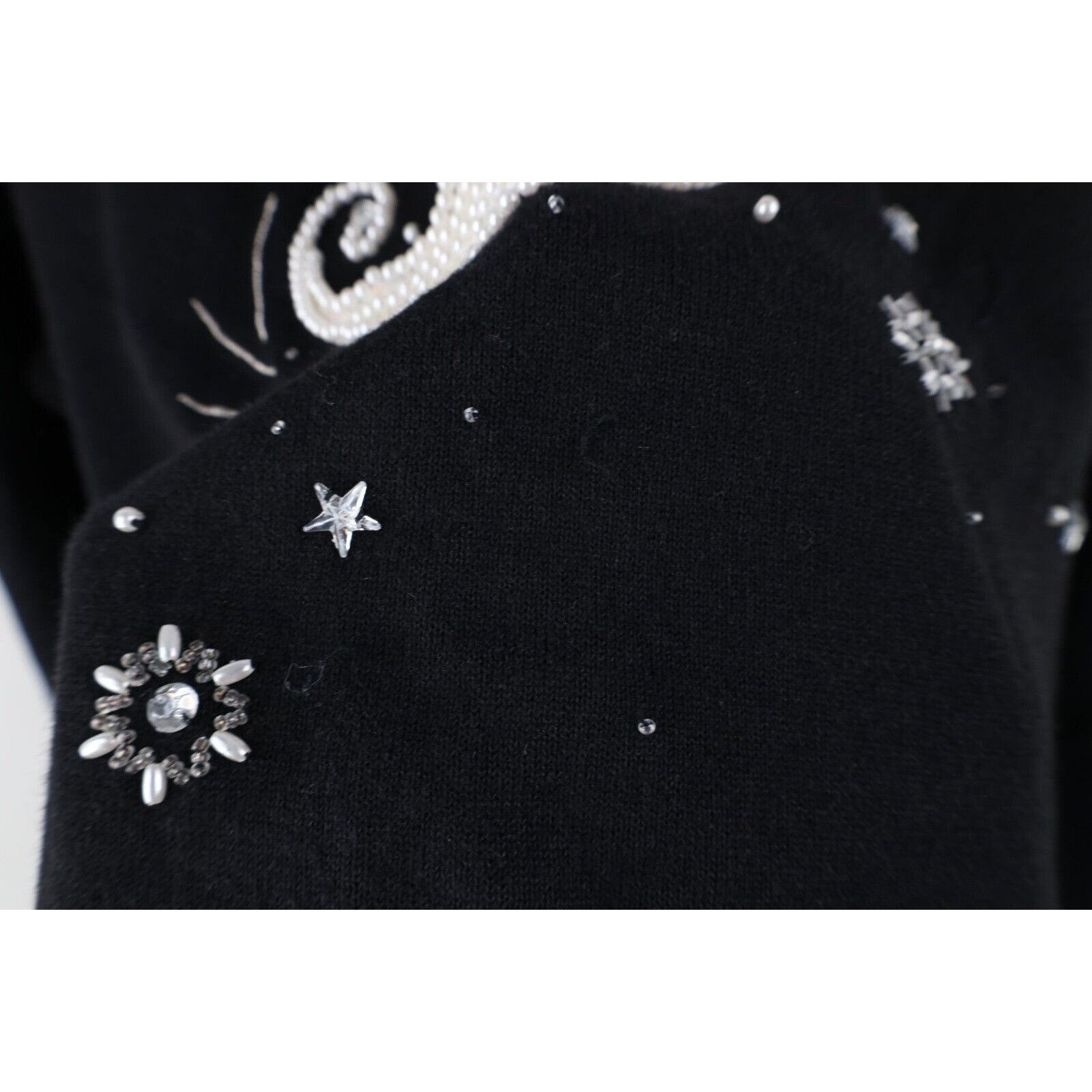 Vintage Vintage 90s Streetwear Christmas Santa Claus Moon Sweater Size L / US 10 / IT 46 - 10 Thumbnail