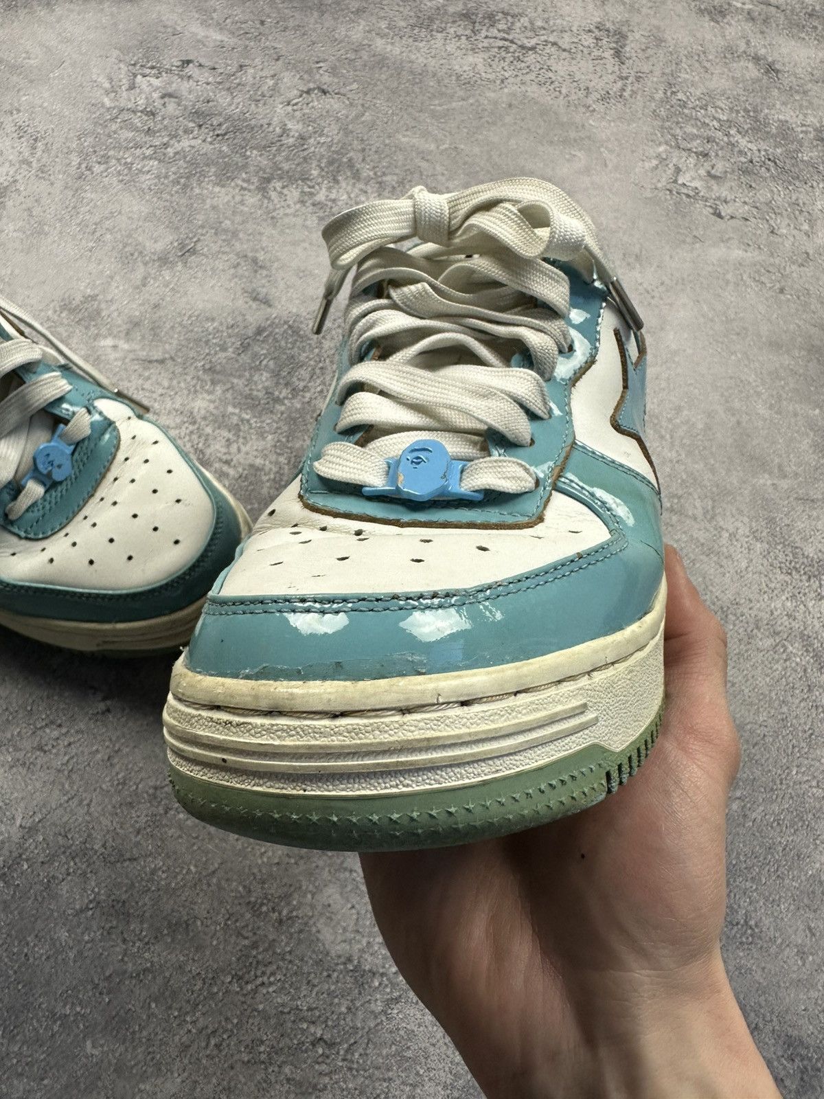 Bape A Bathing Ape Bape Sta Blue White Sneakers size 8.5 Size US 8.5 / EU 41-42 - 18 Thumbnail