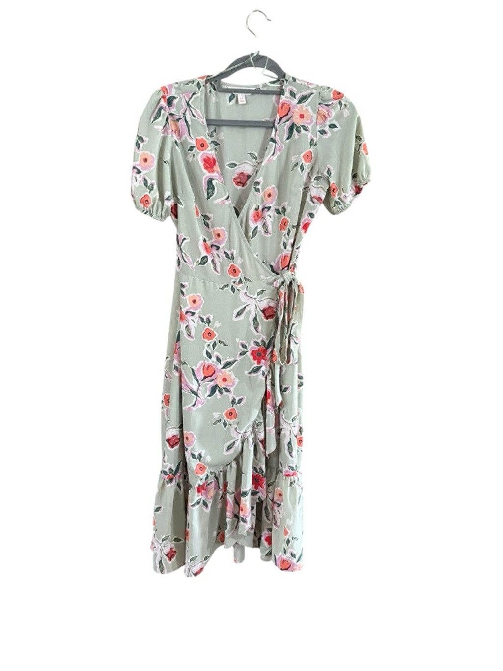 Lauren Conrad Women's LC Lauren Conrad Green Floral Wrap Dress XS Size XS / US 0-2 / IT 36-38 - 9 Thumbnail