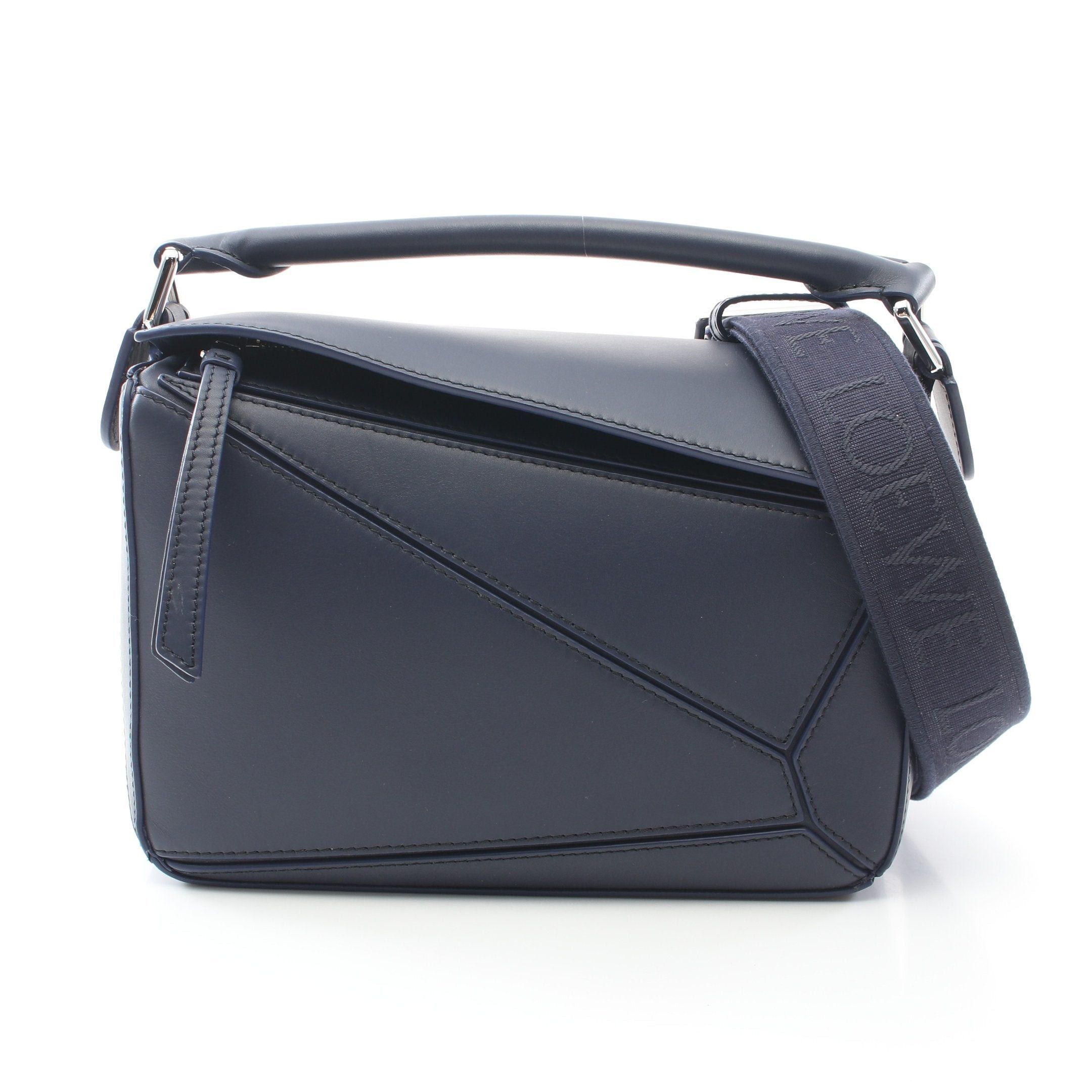 Loewe Loewe Puzzle Bag Small Handbag Leather Navy Size ONE SIZE - 1 Thumbnail
