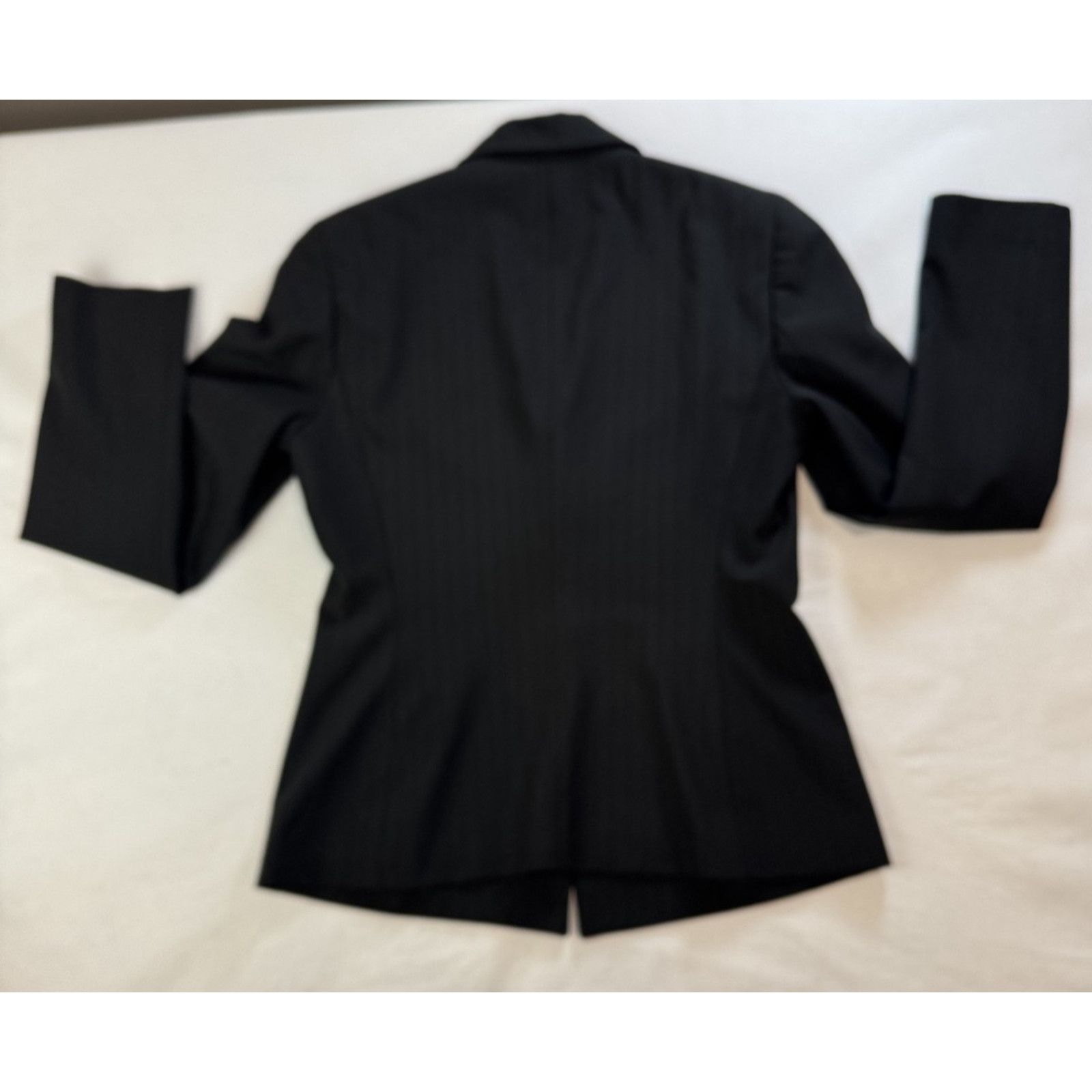 Elie Tahari Tahari Cinched Waist Blazer Black Stripe Academia Size 6 Size M / US 6-8 / IT 42-44 - 8 Thumbnail