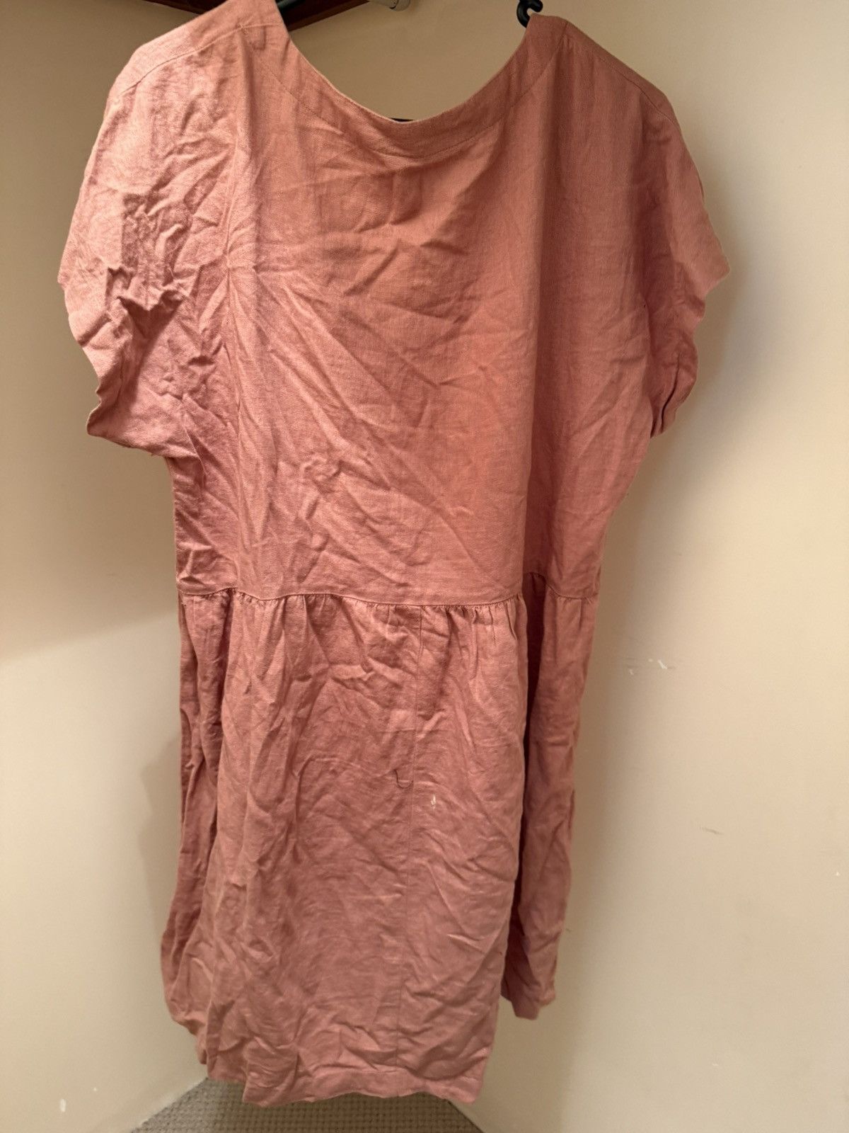 dusty pink linen dress Clarisa
