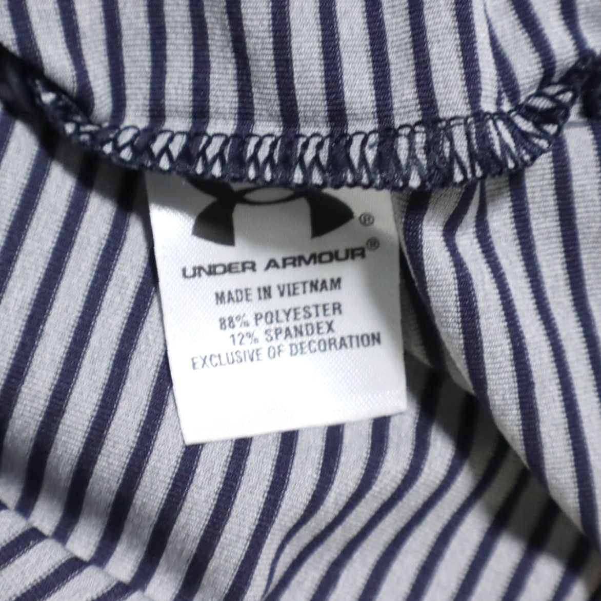 Under Armour Under Armour Heatgear Loose High Stretch Striped Polo Shirt Gray Men's L Polo Shirt Mens L Gray Striped Heatgear Loose Stretch Under Armour Size US L / EU 52-54 / 3 - 7 Thumbnail