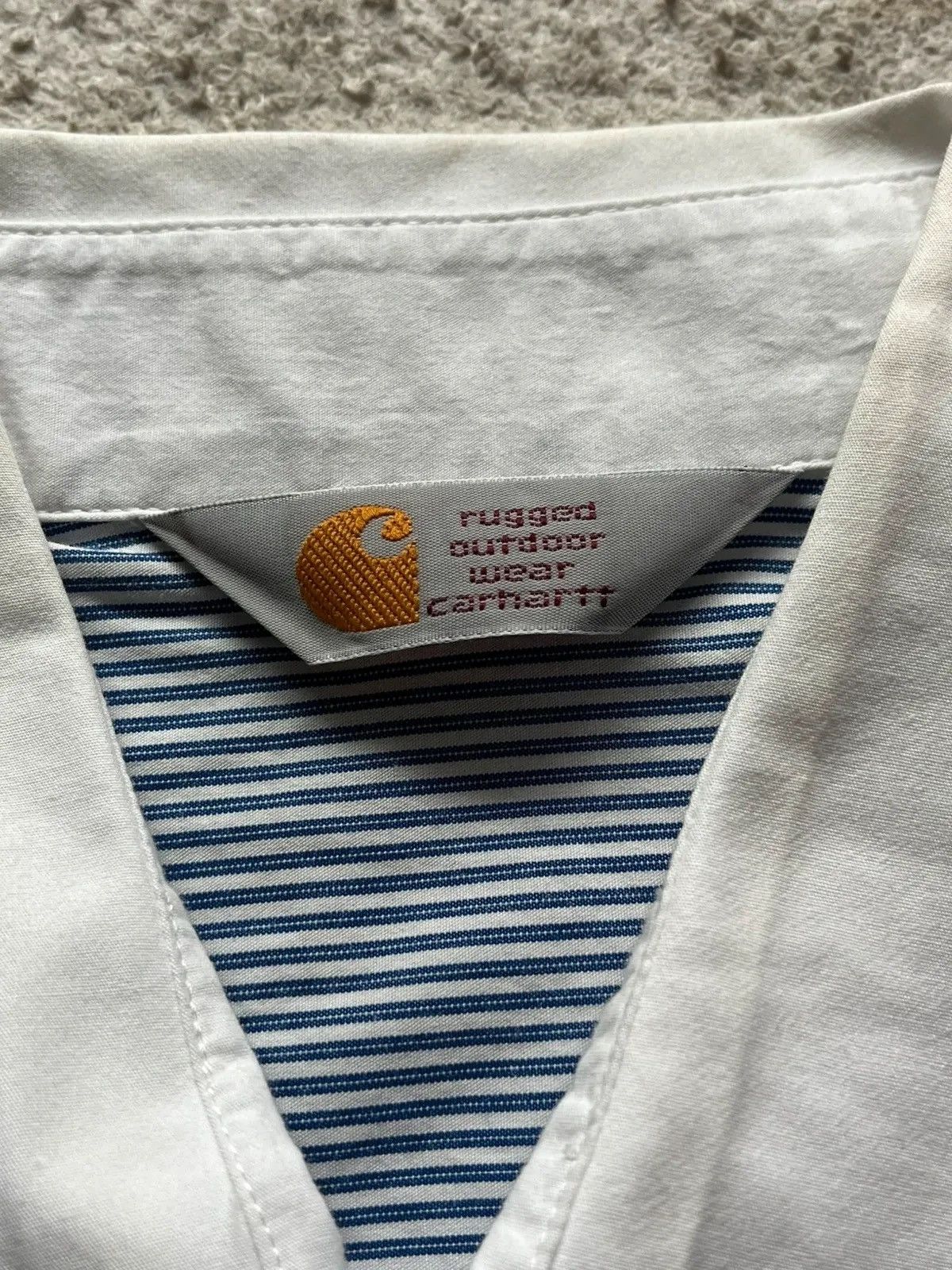 Carhartt Carhartt Rugged Outdoor Wear Sz L 2003 Stripped Shirt Rare Size US L / EU 52-54 / 3 - 8 Thumbnail
