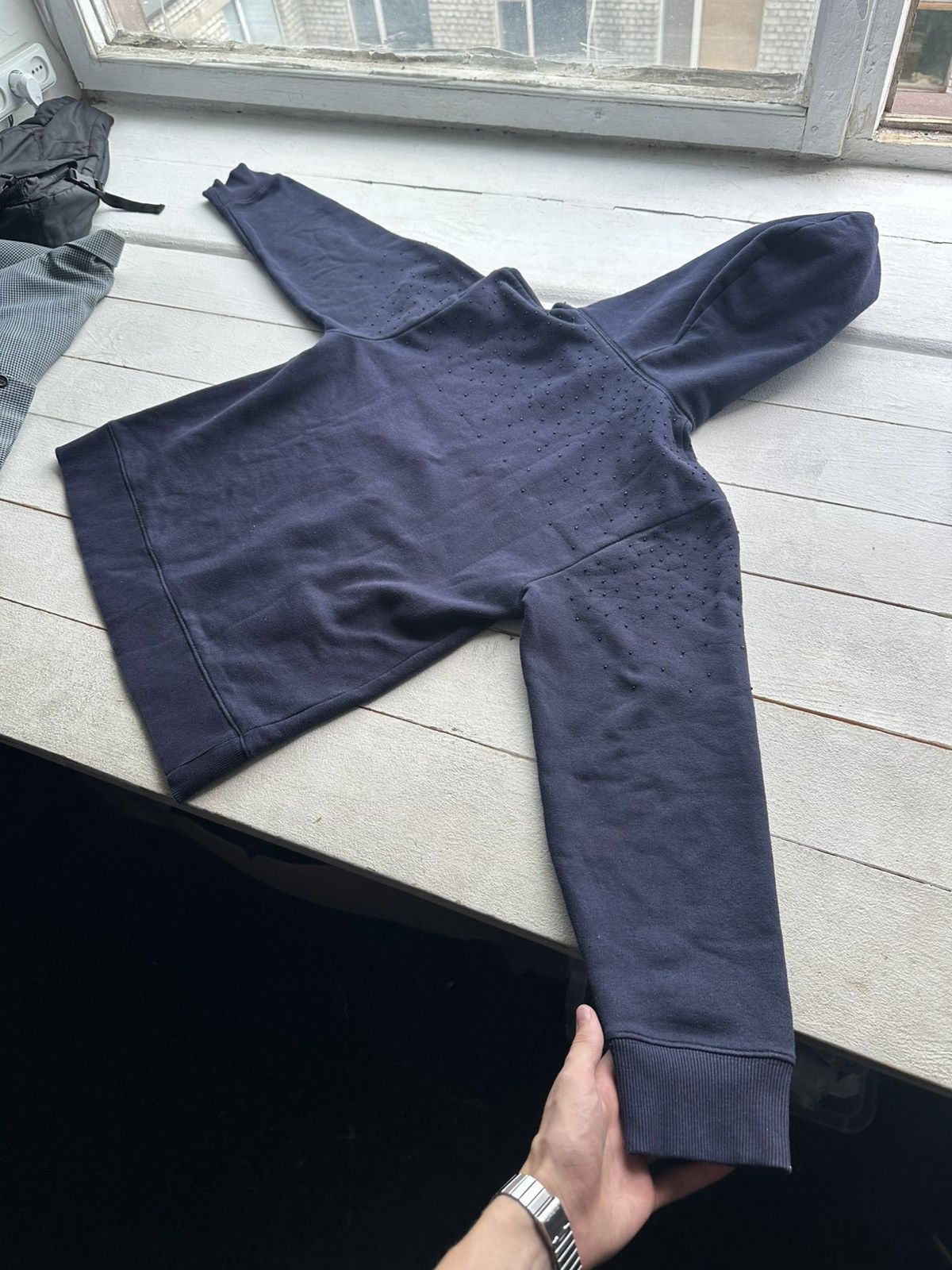 Sandro 🚨Sandro Luxury BIG LOGO VINTAGE BLUE HOODIE Size M / US 6-8 / IT 42-44 - 10 Thumbnail