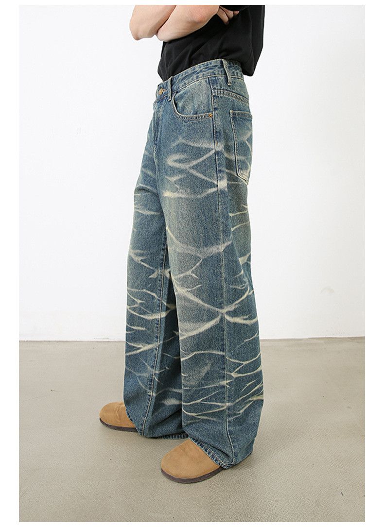 Japanese Brand × Jean Japanese loose straight washed distressed vintage jeans Size US 32 / EU 48 - 5 Thumbnail