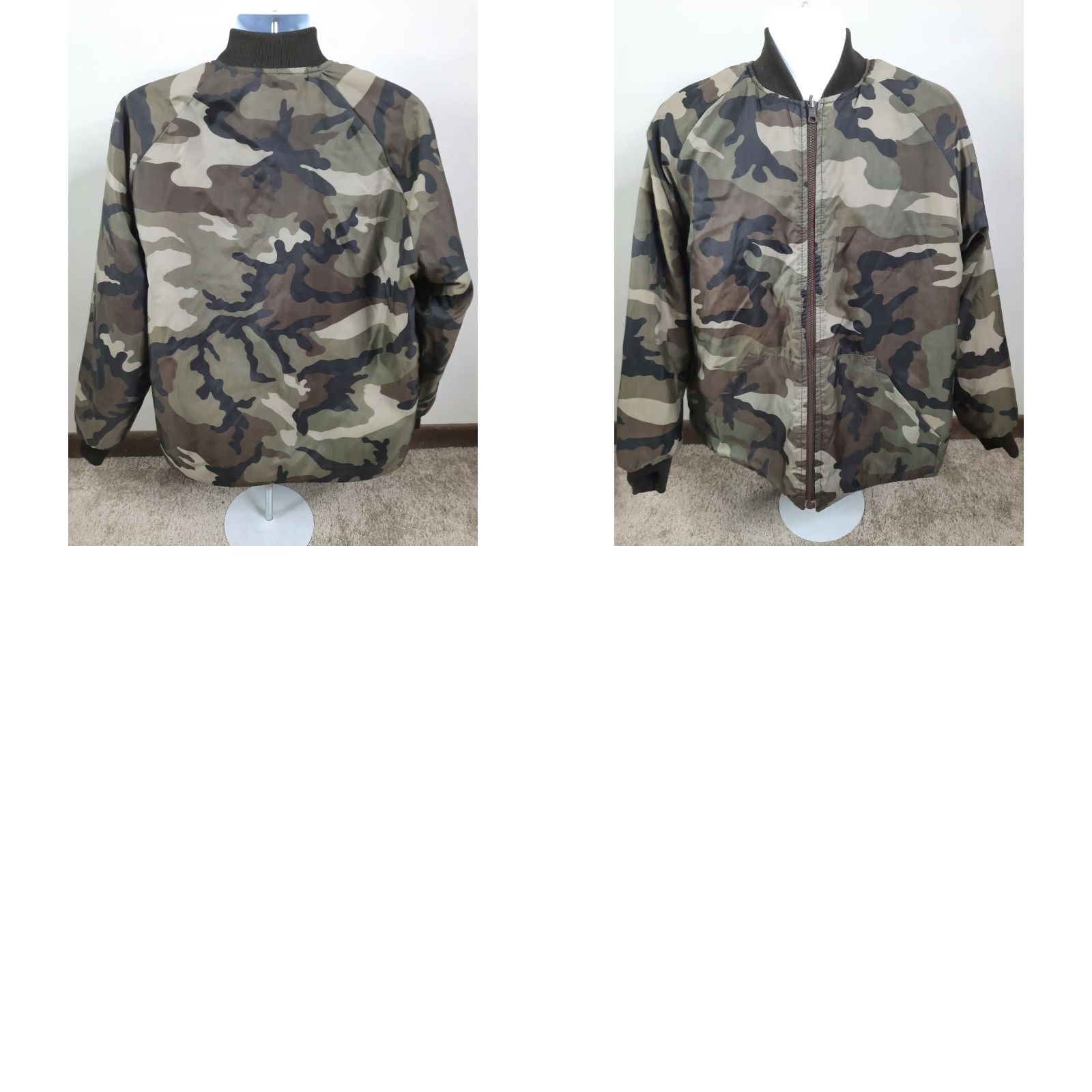 Vintage VINTAGE Reversible Camo Bomber Jacket Coat Shell Holder Pocket Men's Large Size US L / EU 52-54 / 3 - 8 Thumbnail