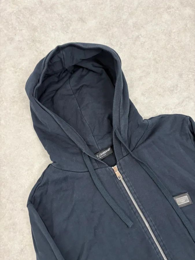 Dolce & Gabbana 2010s Dolce & Gabbana Navy Zip-up Hoodie Size US M / EU 48-50 / 2 - 5 Thumbnail