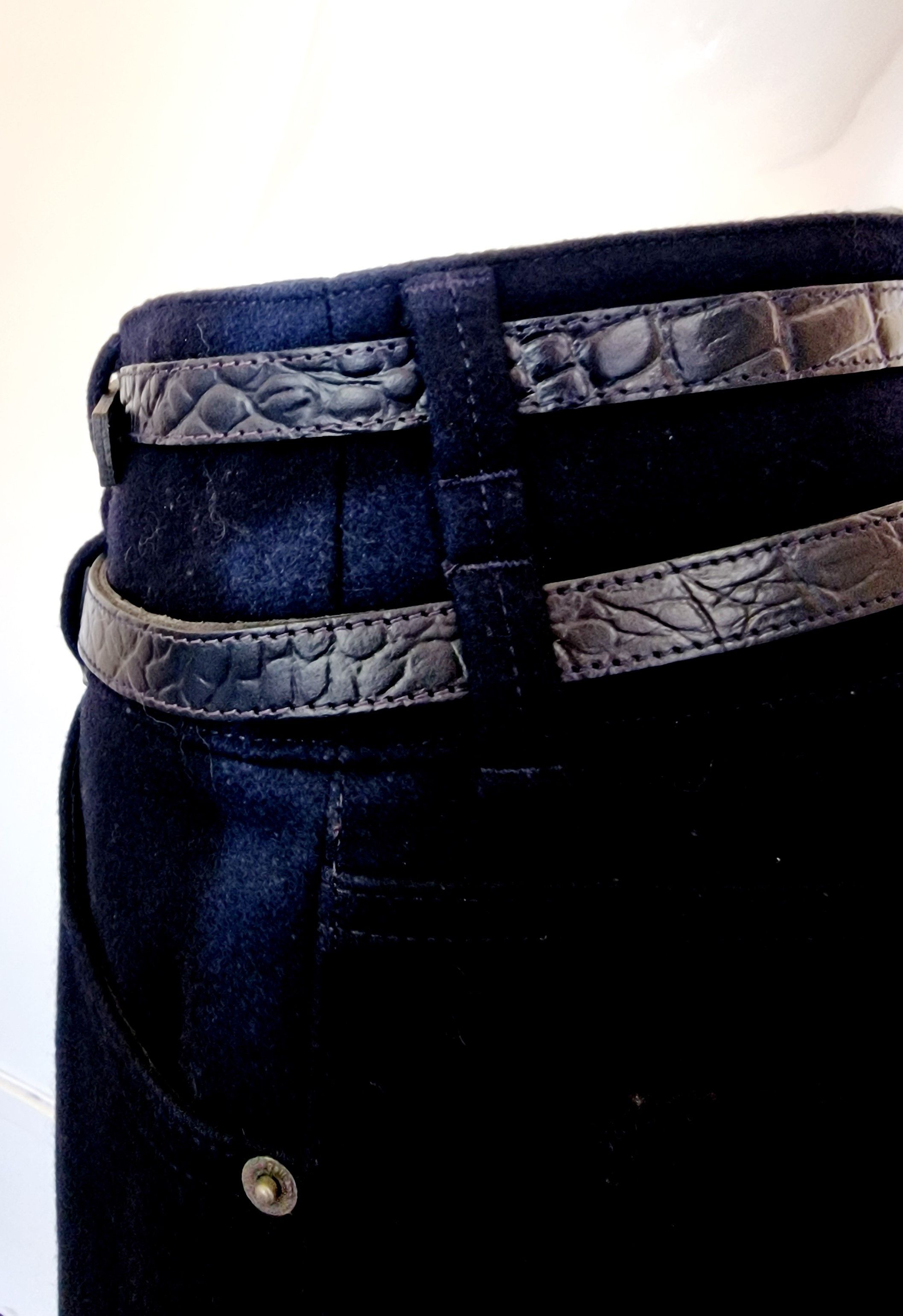 John Galliano John Galliano Chain Gazette Charm Leather Belt Mini Skirt Size 27" / US 4 / IT 40 - 11 Thumbnail