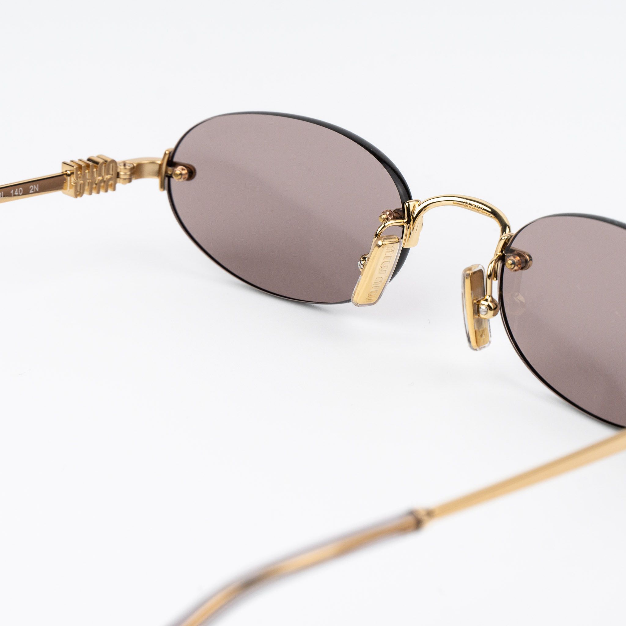 Miu Miu Miu Miu Women Sunglasses Oval MUA54S 5AK20I NEW AUTHENTIC Size ONE SIZE - 8 Thumbnail