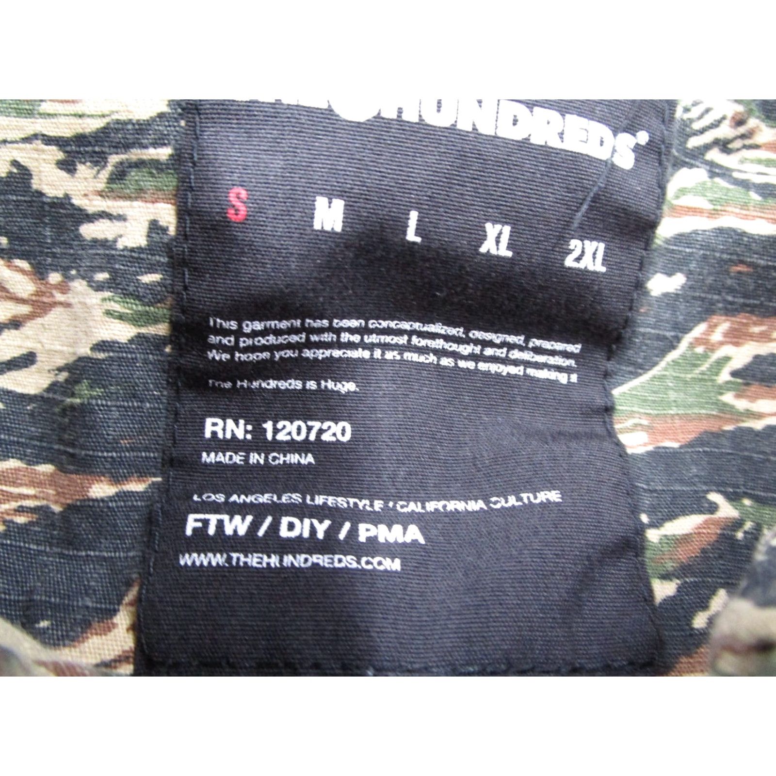The Hundreds The Hundreds Jacket Mens Small Green Tiger Palm Camo Full Zip Bomber Cotton Palms Mens Size US S / EU 44-46 / 1 - 2 Thumbnail