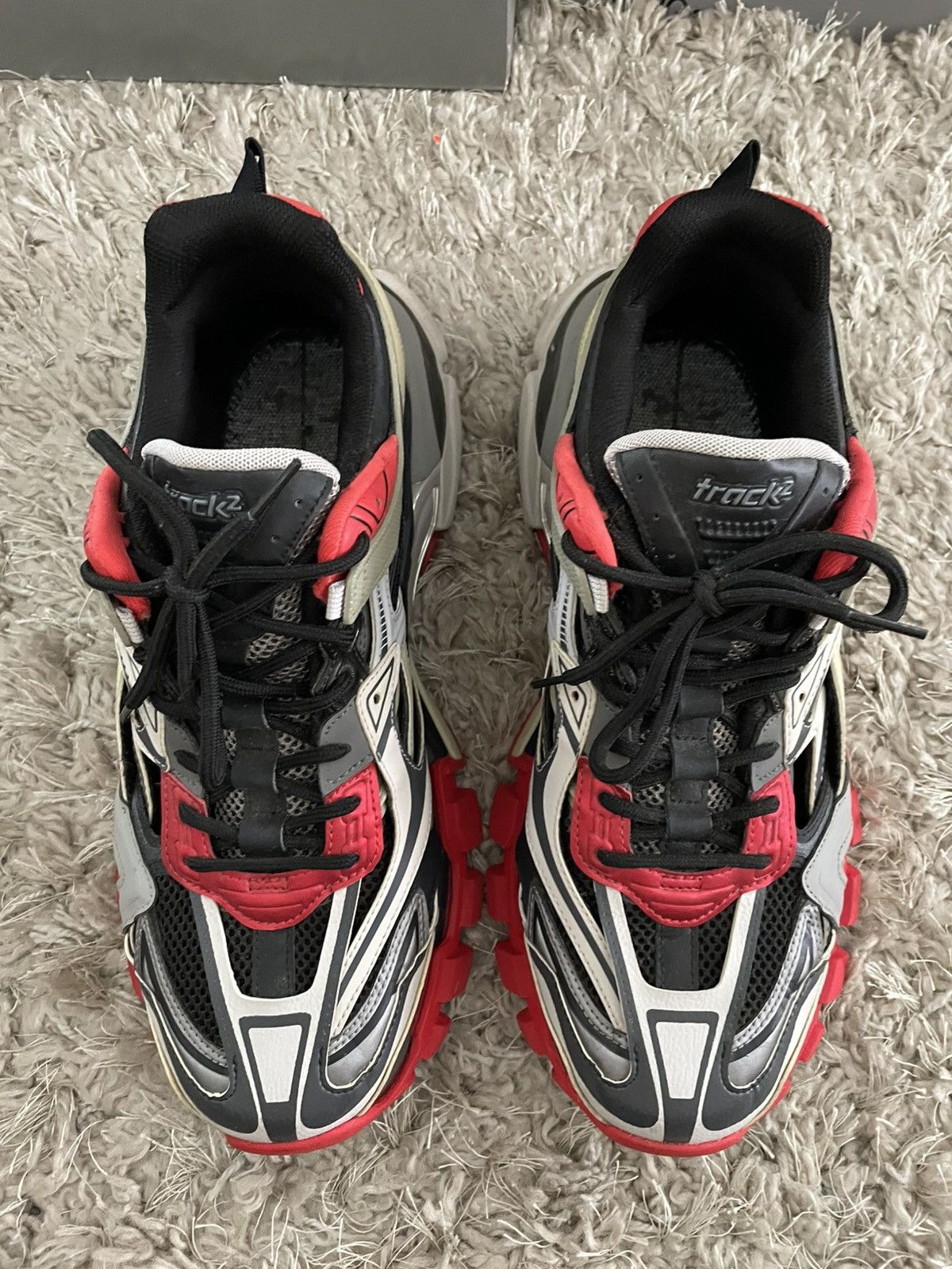 Balenciaga Balenciaga Track 2 black/Grey/Red Size US 12 / EU 45 - 5 Thumbnail