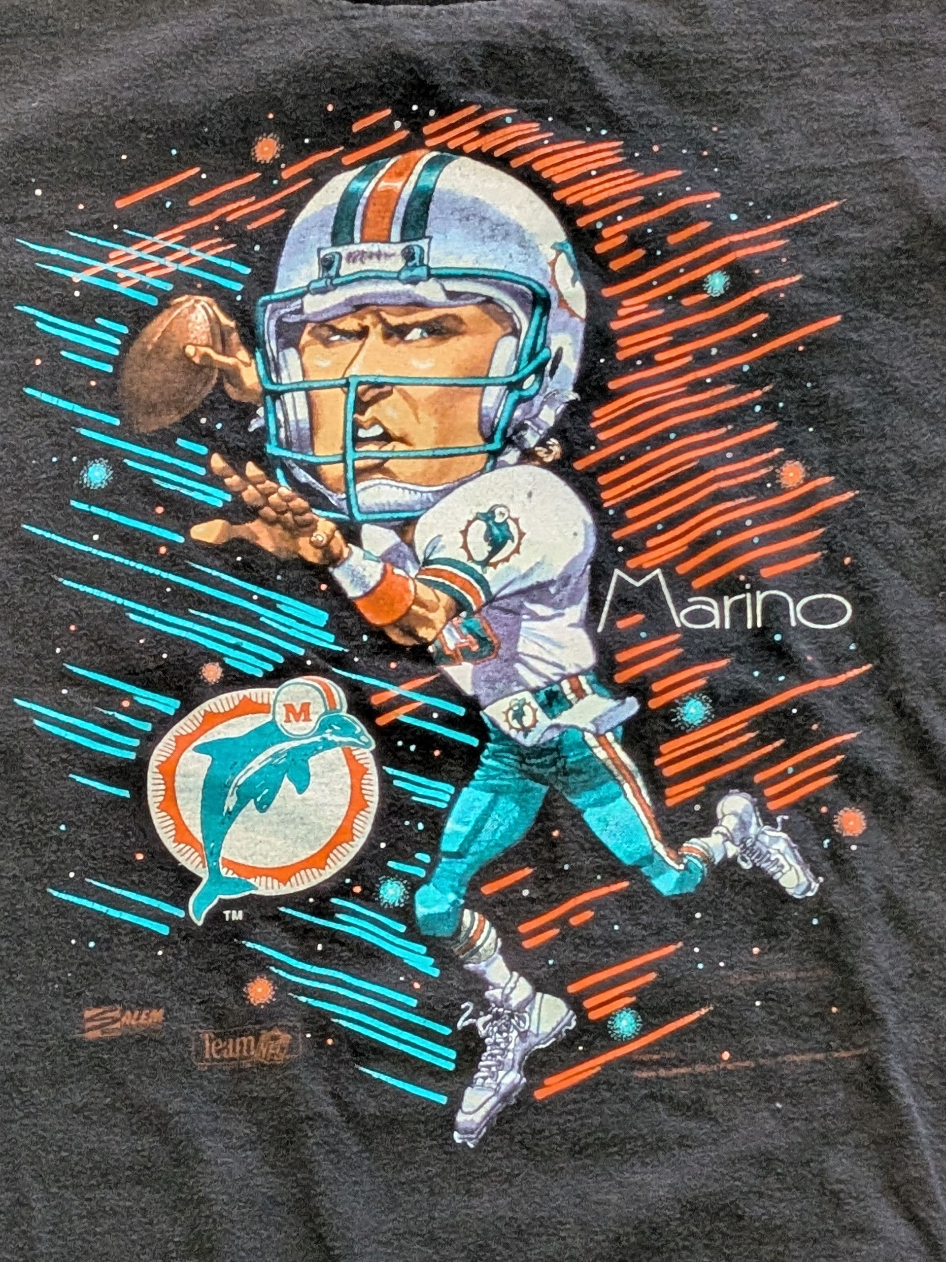 Salem Sportswear Dan Marino Caricature Miami Dolphins Salem T-Shirt - Size L Size US L / EU 52-54 / 3 - 2 Thumbnail