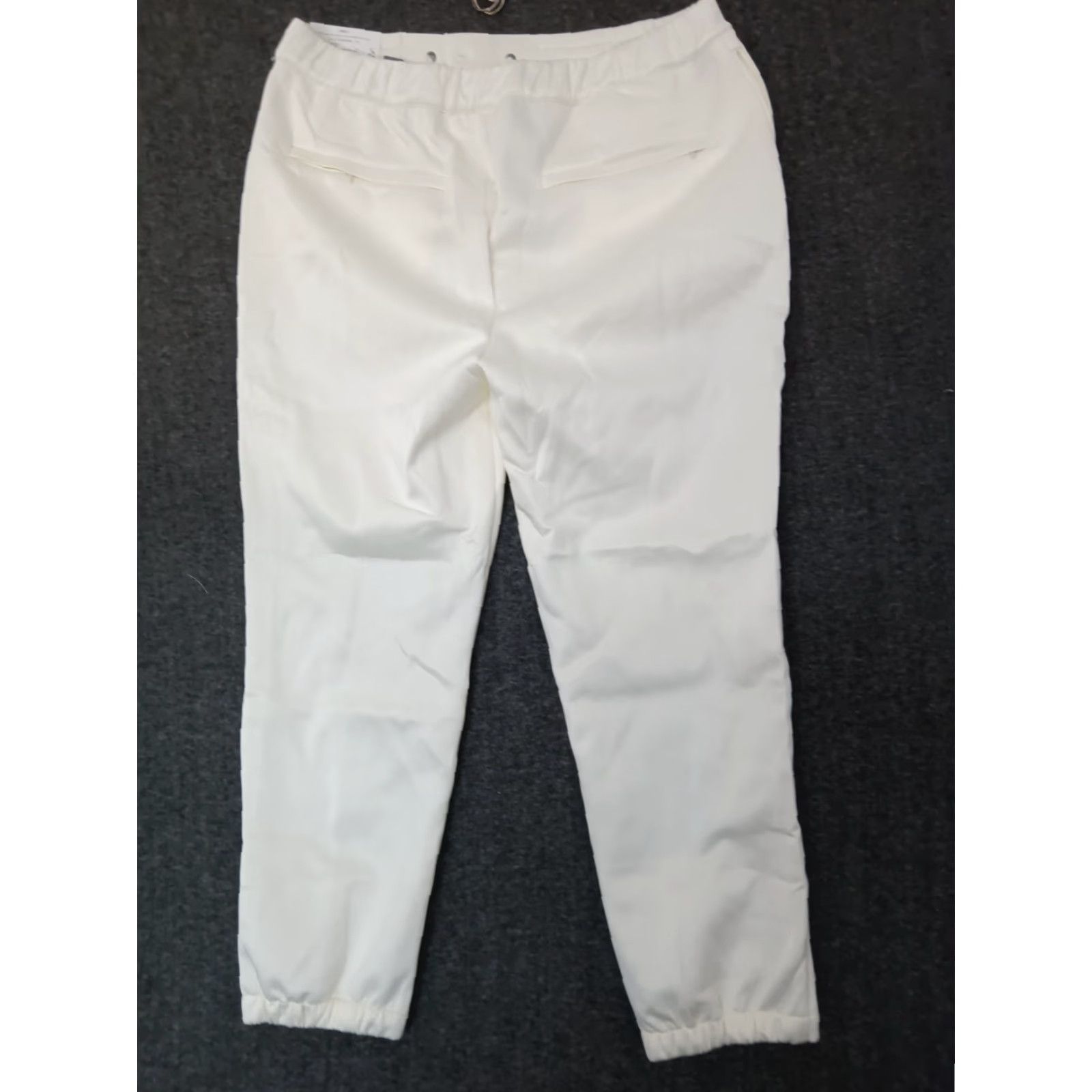 Vintage Ladarius Campbell Stylus Ivory Flat Front Pants Men L Relaxed Fit Elastic Back Waist 32in Inseam 26in Solid Casual Travel Shirt? Size US 33 - 2 Thumbnail