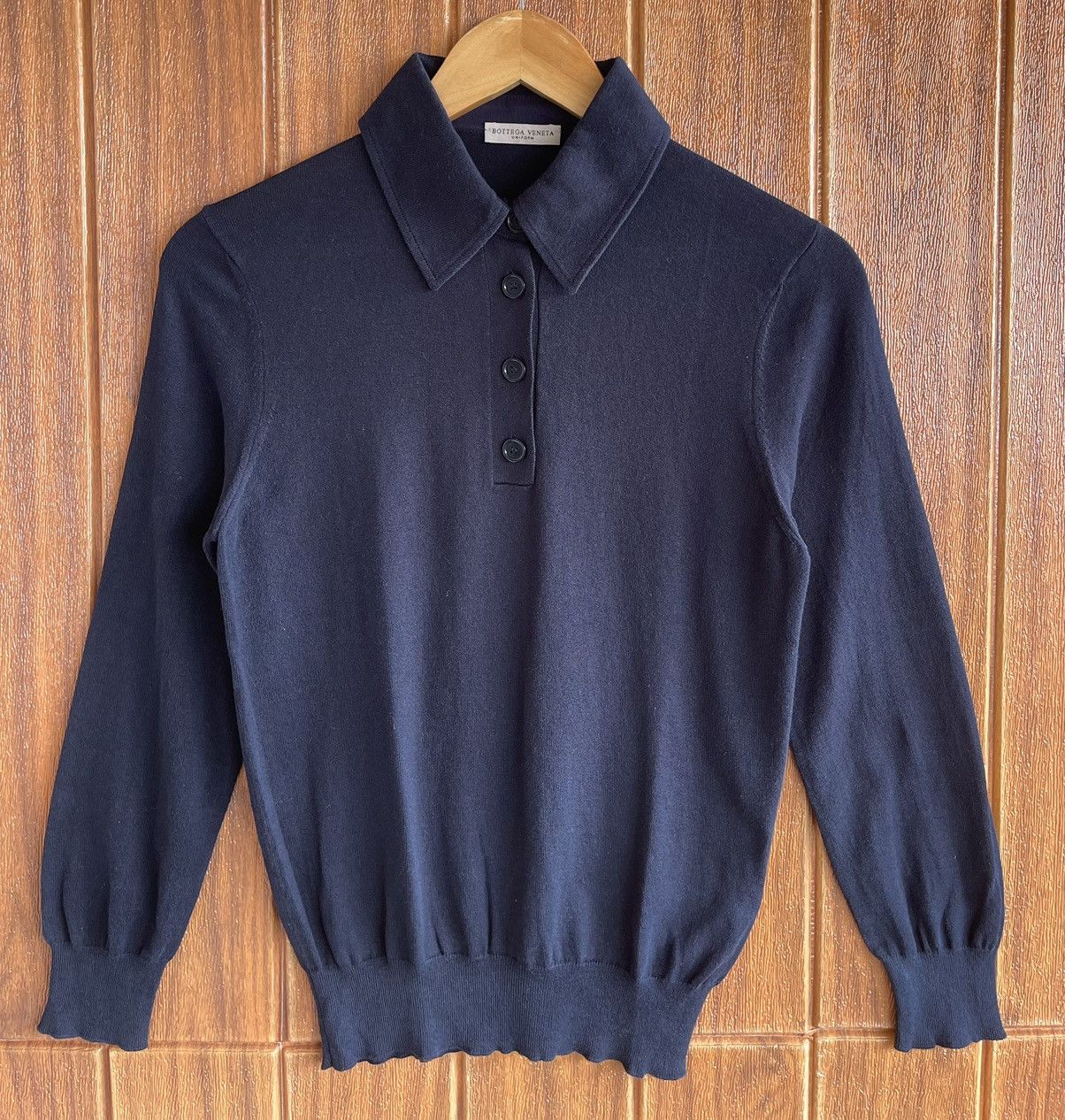 Bottega Veneta Archive🔥BOTTEGA VENETA🔥Uniform Long Sleeve Polo Shirt Size S / US 4 / IT 40 - 2 Thumbnail