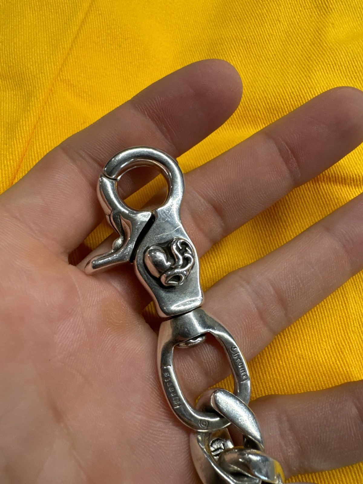 image of Chrome Hearts Dagger Keychain in Silver, Men's