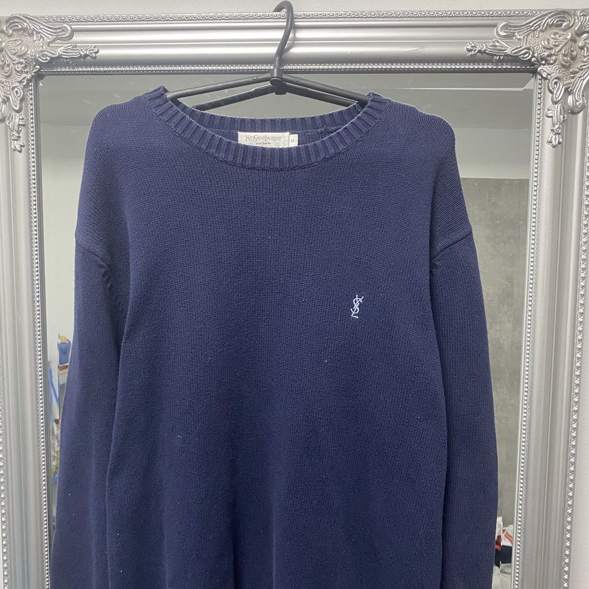Yves Saint Laurent Vintage Yves Saint Lauren Sweatshirt orb logo Size US M / EU 48-50 / 2 - 2 Thumbnail