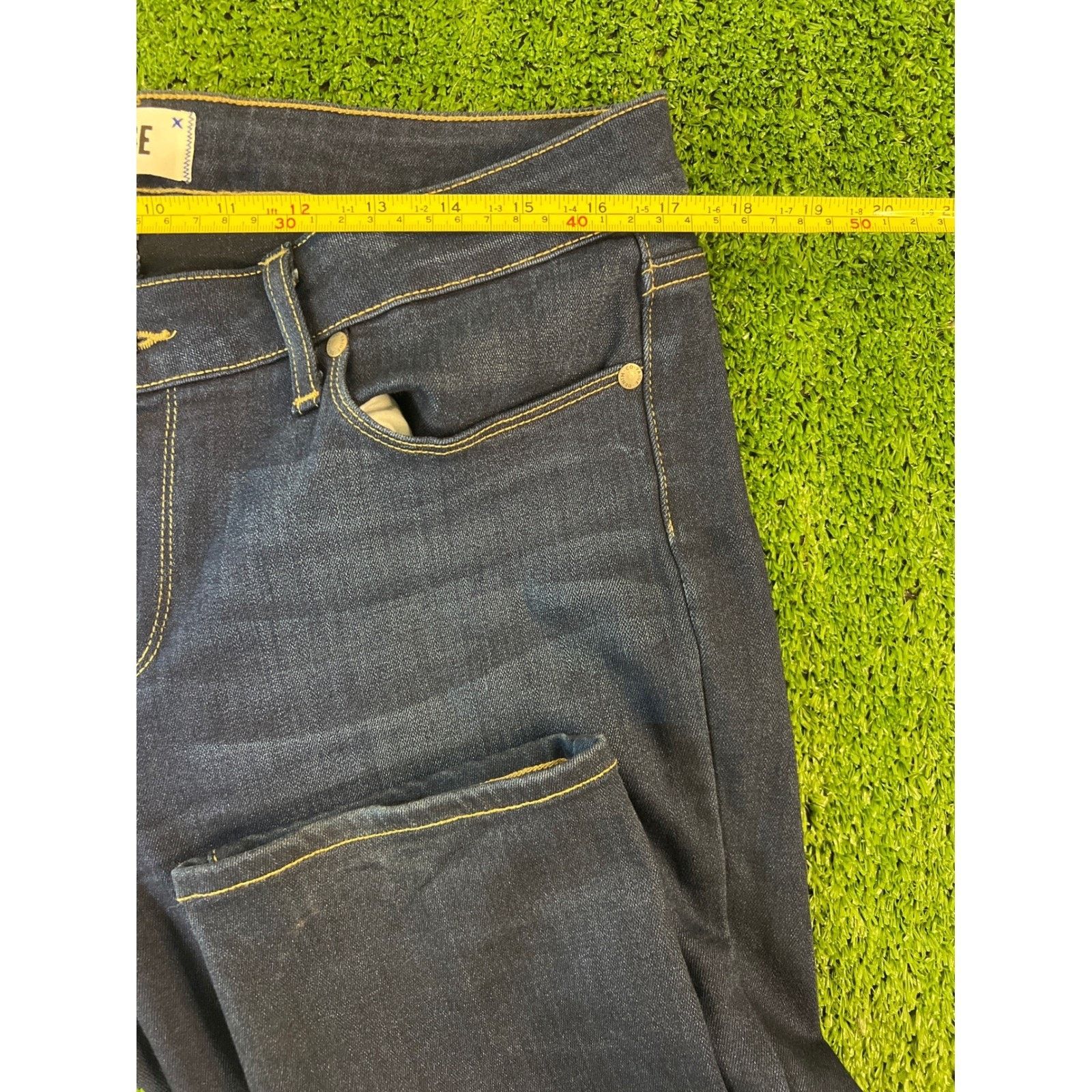 Paige Paige Skyline Skinny Leg Jeans Dark Wash Denim Womens 32 Size 32" / US 10 / IT 46 - 5 Thumbnail