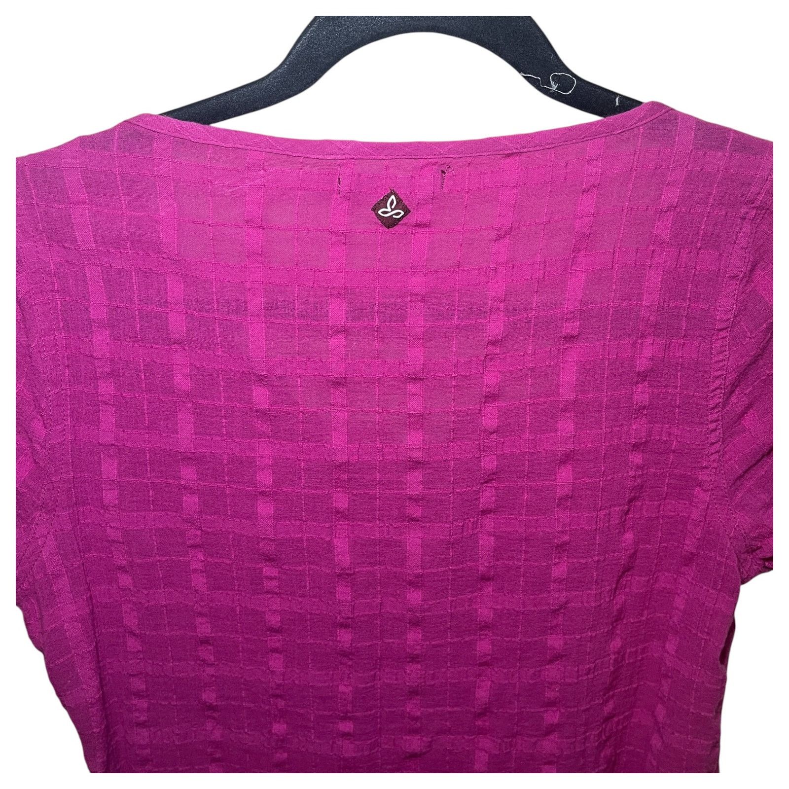 Prana Prana Lucy Gauzy Organic Cotton Short Sleeve Top Fuchsia XS Size XS / US 0-2 / IT 36-38 - 5 Thumbnail