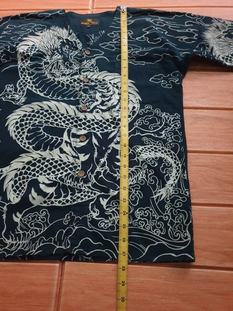 Japanese Brand 💥Cropped head monogram dragon yakuza longsleeve shirt Size US M / EU 48-50 / 2 - 6 Thumbnail
