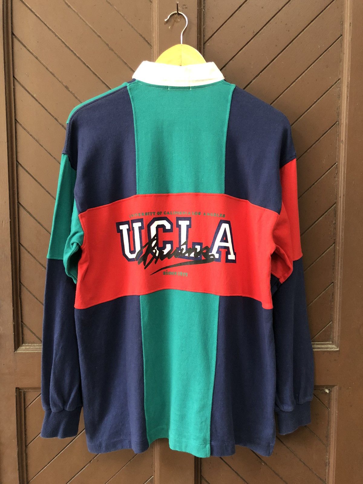 Vintage Vintage 90s UCLA Bruins Long Sleeve Polo Rugby Shirt Size US L / EU 52-54 / 3 - 1 Thumbnail