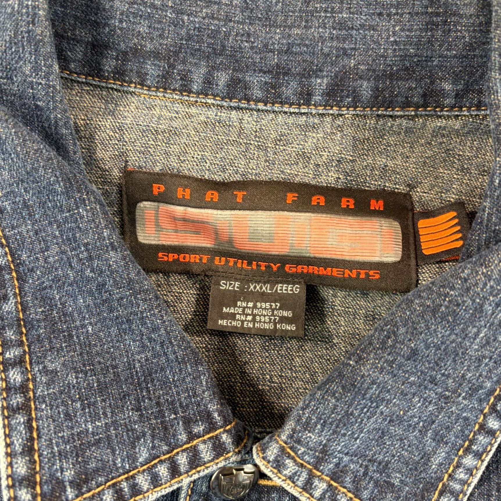Phat Farm VINTAGE Phat Farm Denim Baggy Hip Hop Jacket 3XL Jeans 38x33 Set Size US 39 - 2 Thumbnail