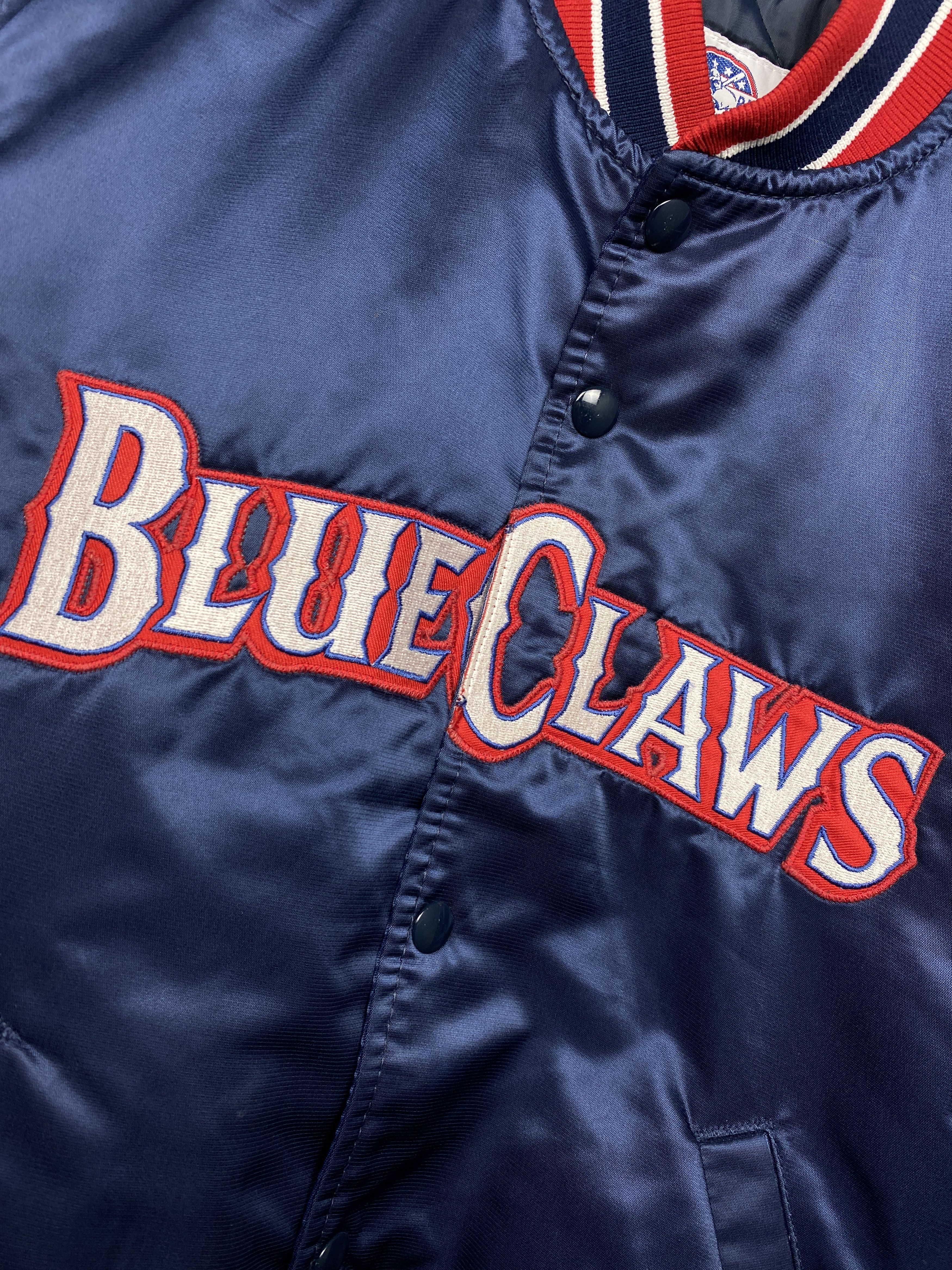 MLB Blue Claws MLB 90s Vintage Womens Nylon Bomber Jacket Size L / US 10 / IT 46 - 3 Thumbnail