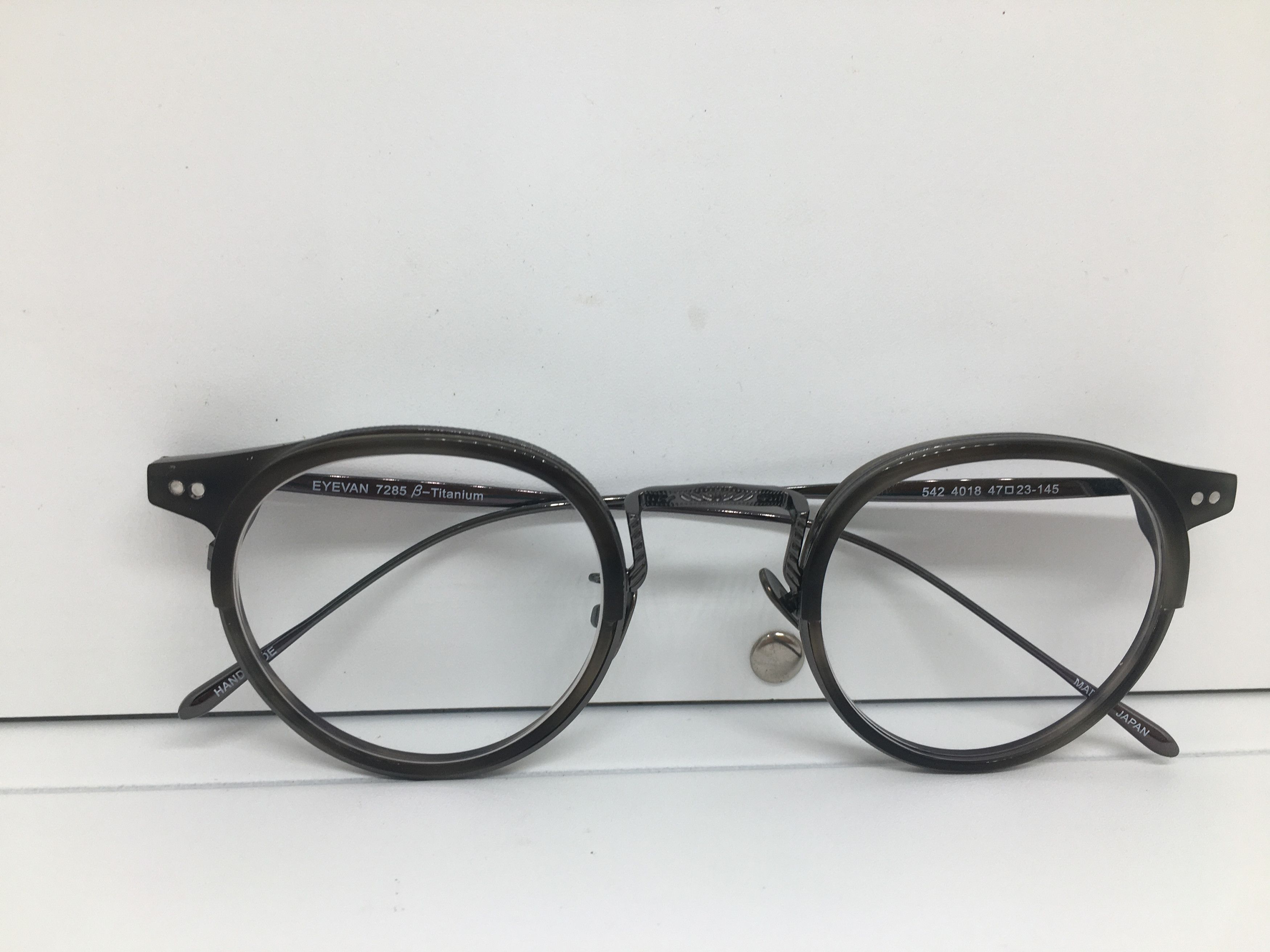 Other Handmade Gray Silver B Titanium Ivy League Eyeglasses Frame Size ONE SIZE - 7 Thumbnail